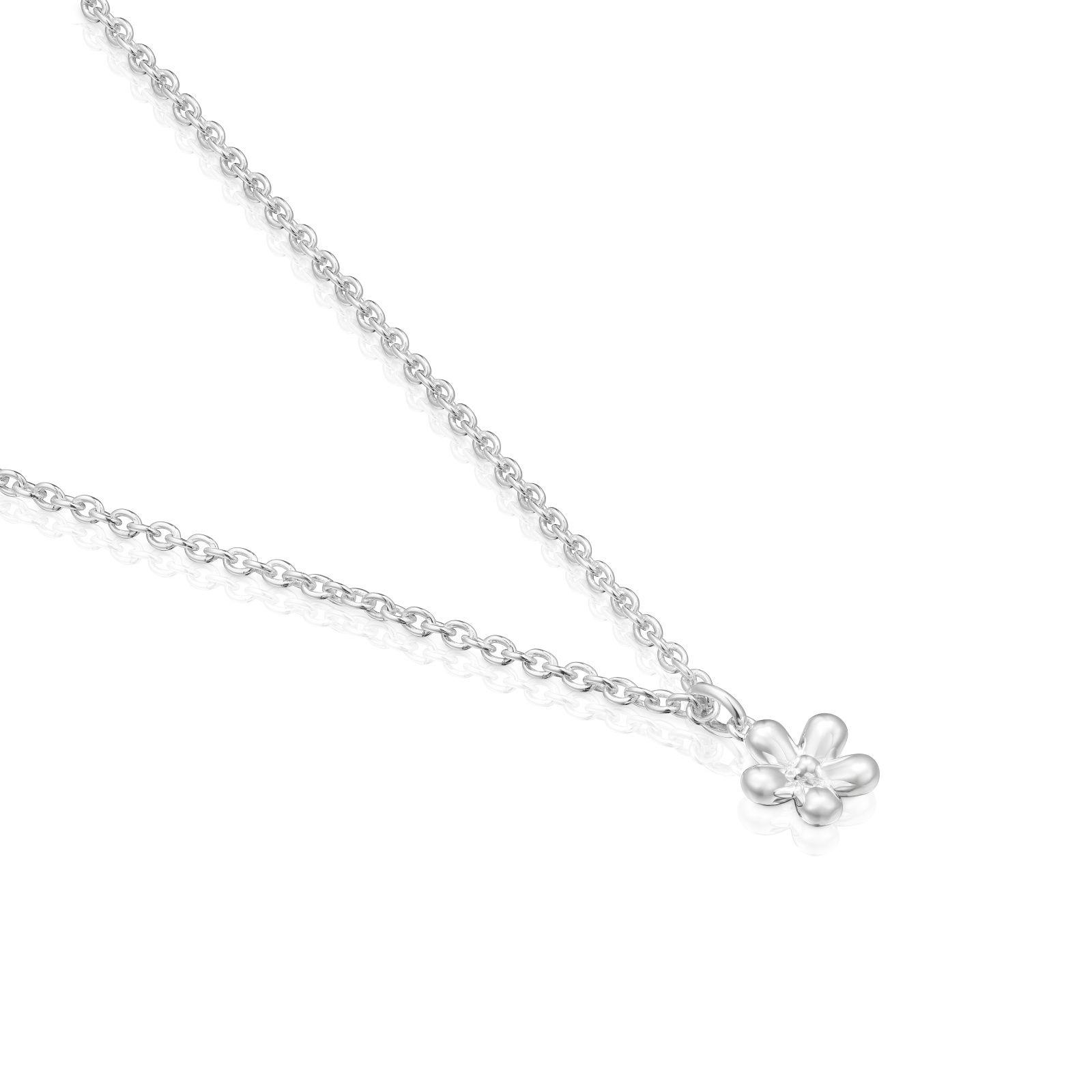 Collar corto flor de plata Daisy-2