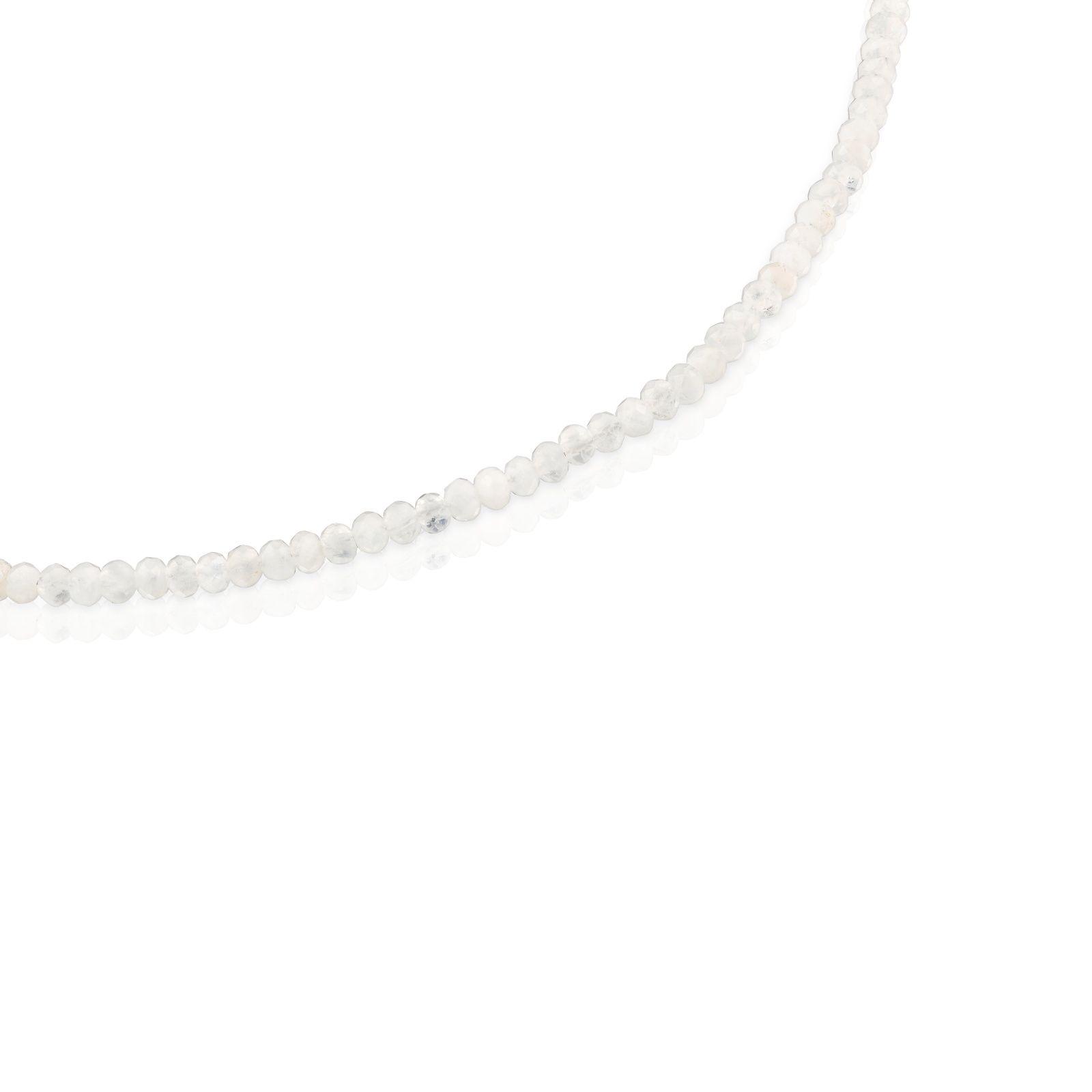 Collar corto de plata y piedra luna Basic Colors-1