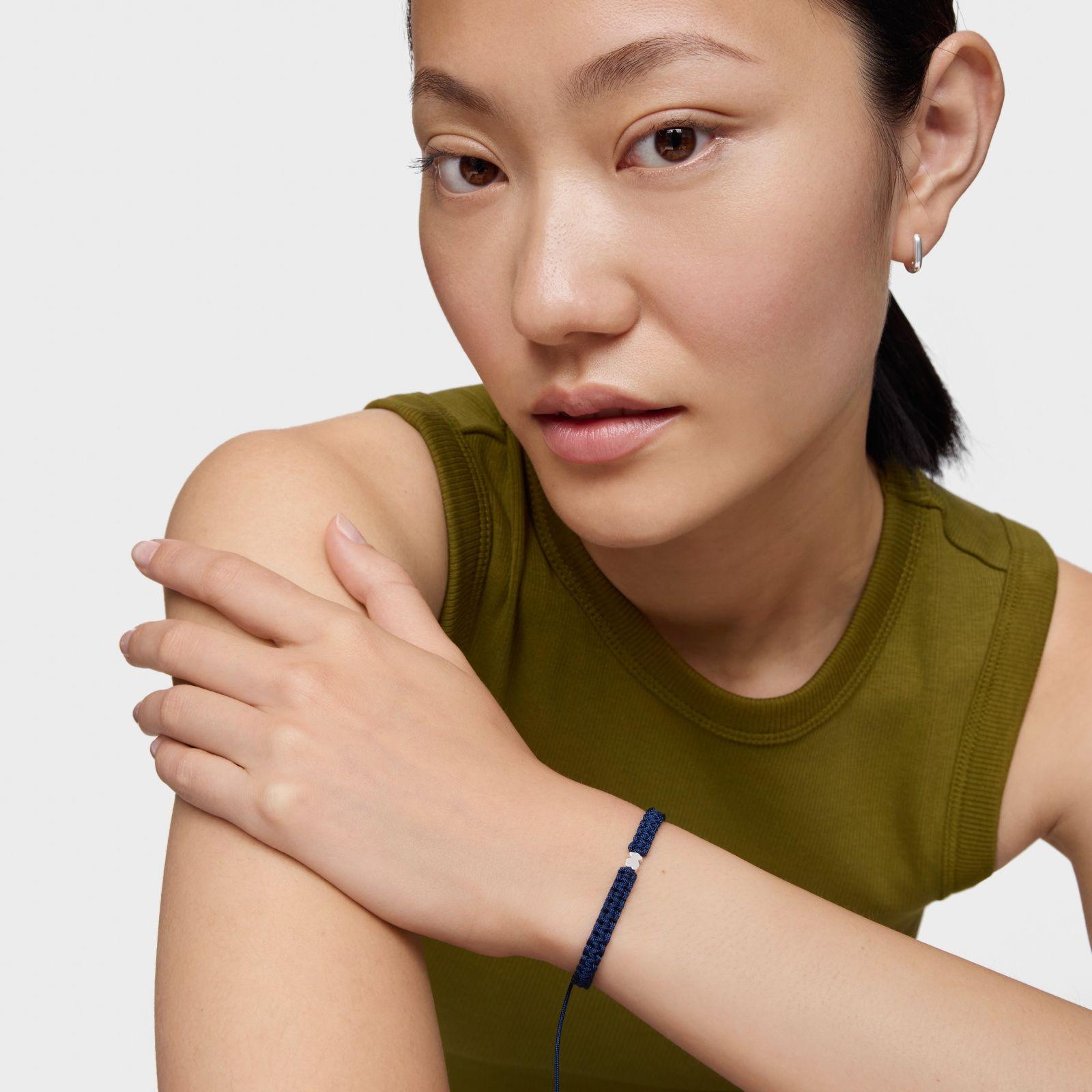 Pulsera oso de plata y nylon verde TOUS Motivos-3