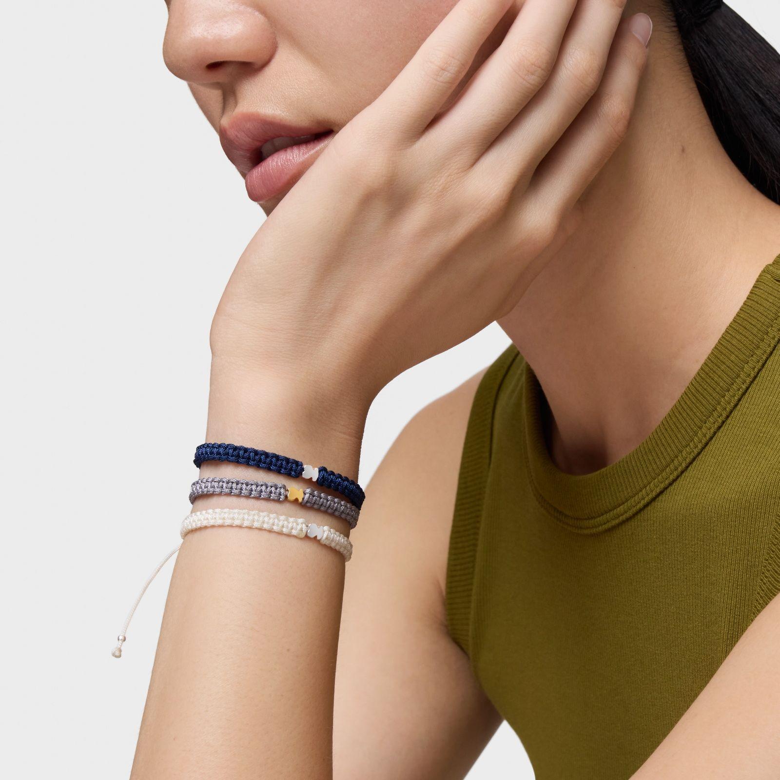 Pulsera oso de plata y nylon verde TOUS Motivos-4