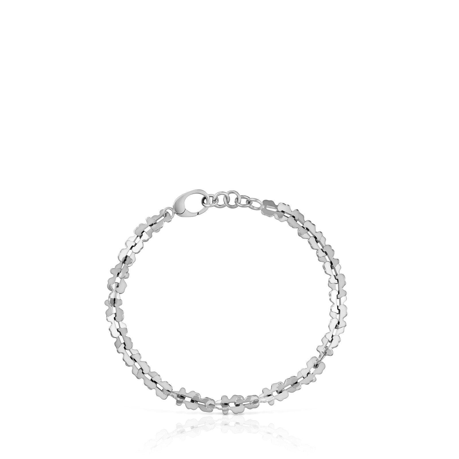 Pulsera cadena de acero con motivos oso Carrusel-2