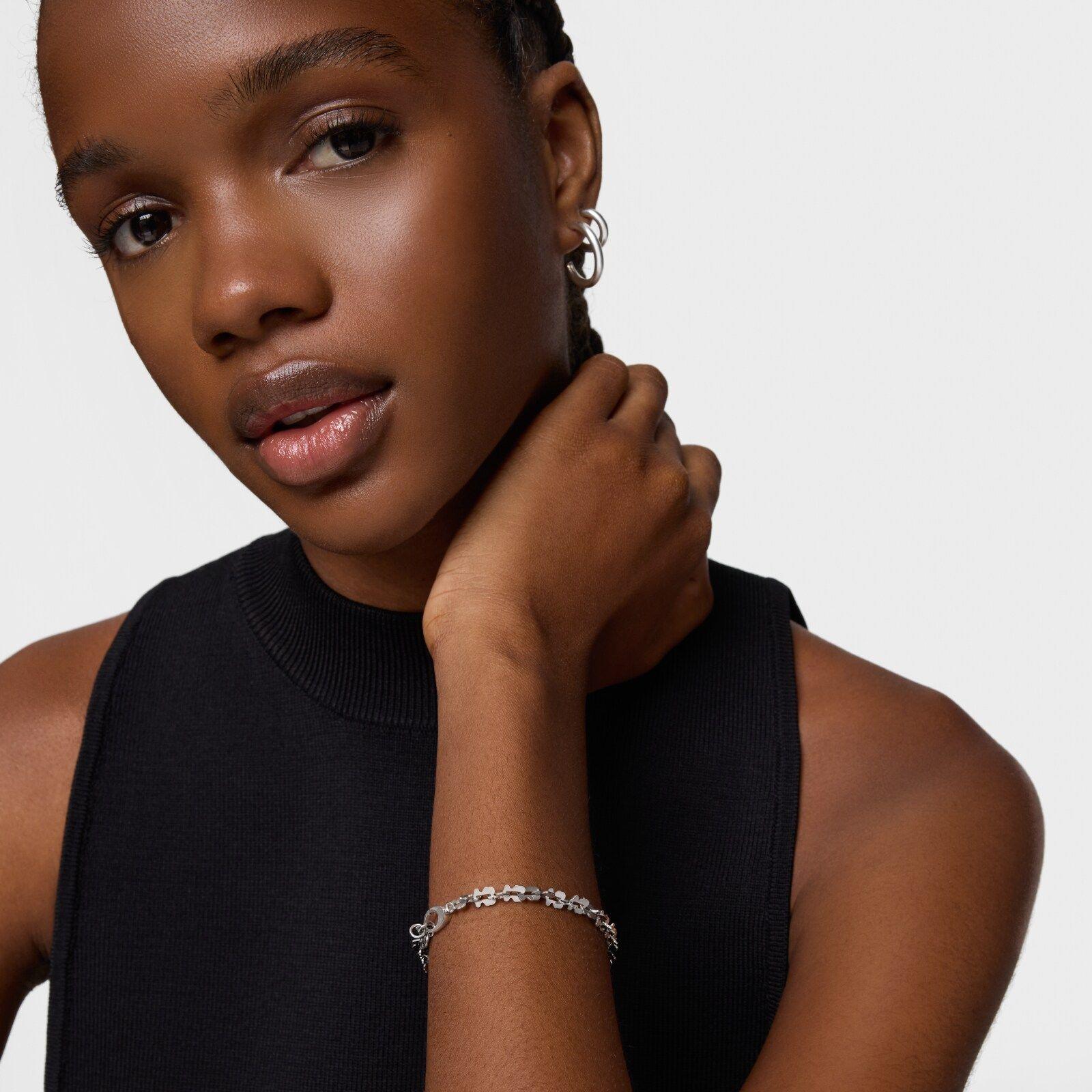 Pulsera cadena de acero con motivos oso Carrusel-4