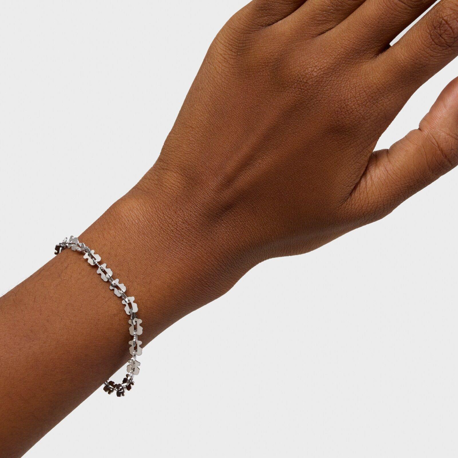 Pulsera cadena de acero con motivos oso Carrusel-5