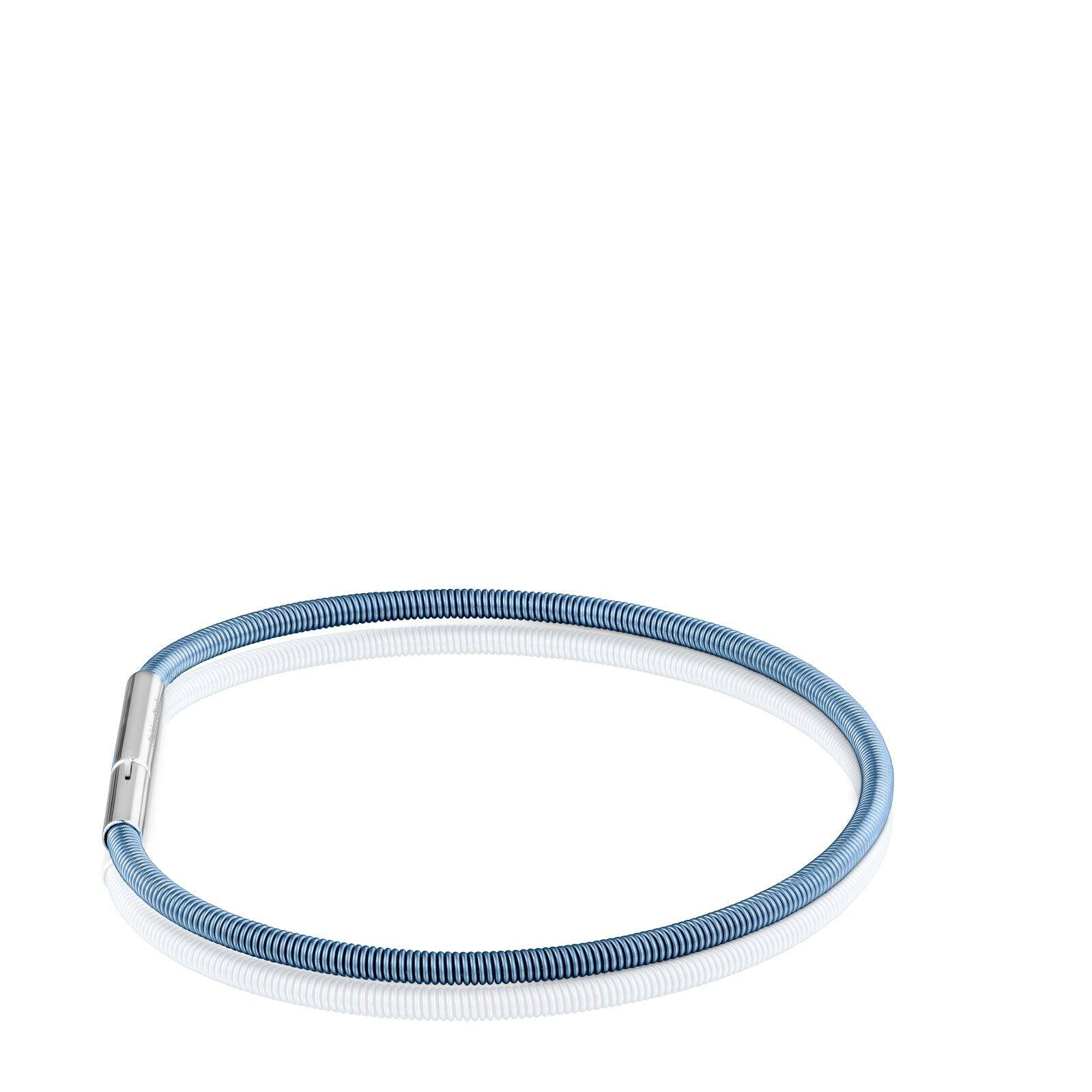 Pulsera de acero turquesa 2 mm TOUS Mesh Tube-2