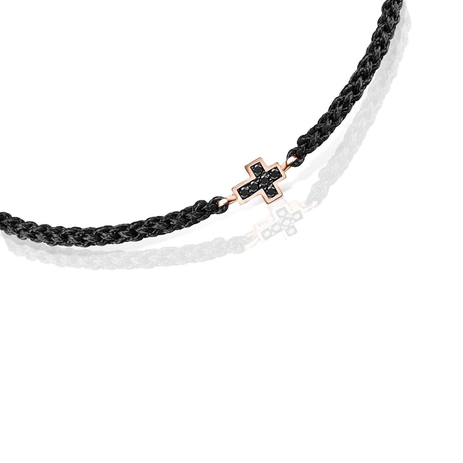 Pulsera Tous Motif cruz de Plata Vermeil rosa con Espinelas-2