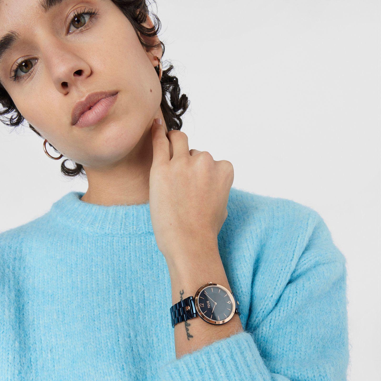 Reloj analógico S-Band acero IP azul y acero IPRG-4