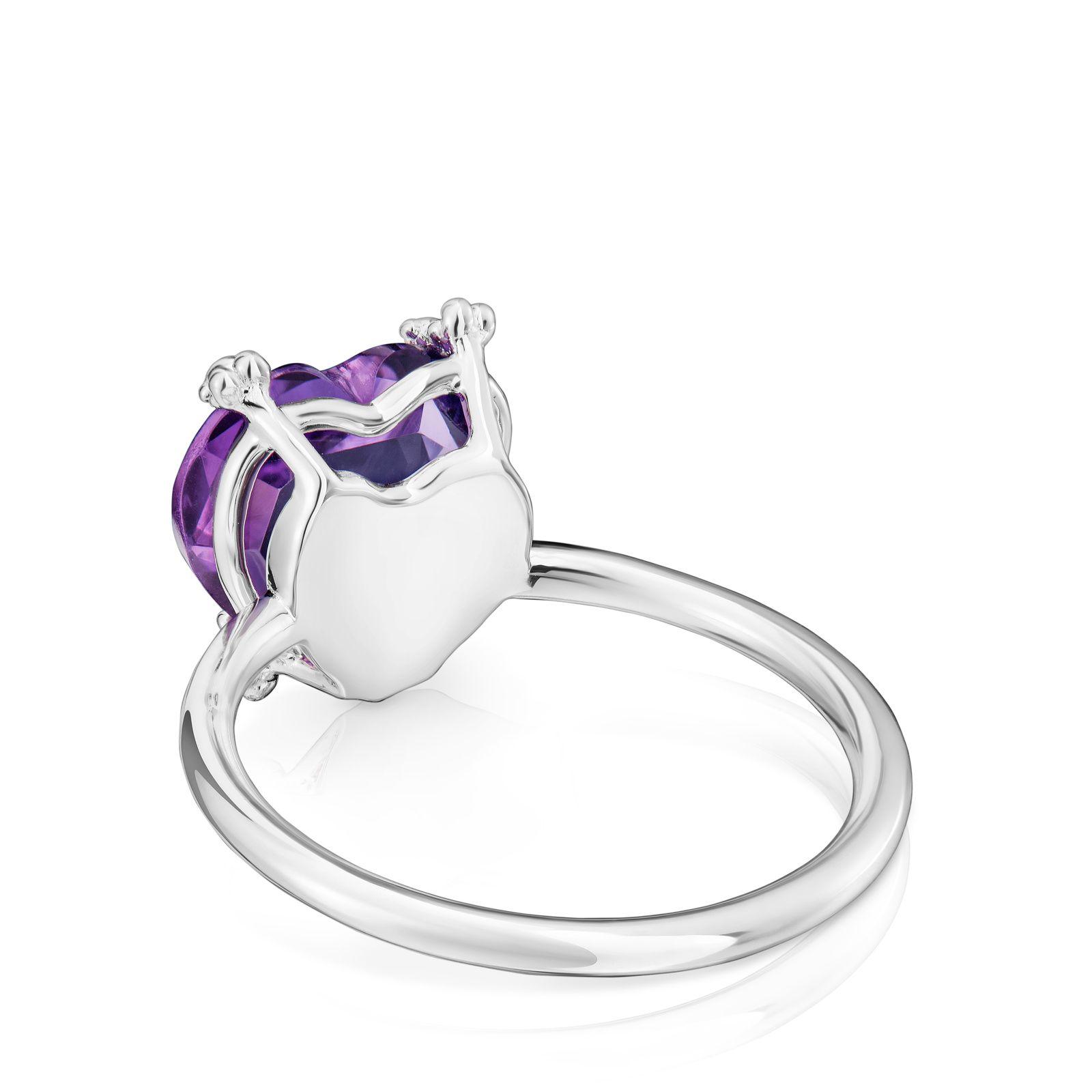 Anillo de plata y amatista Color Pills T-2