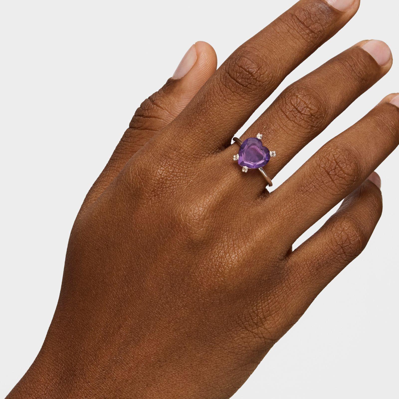Anillo de plata y amatista Color Pills T-5
