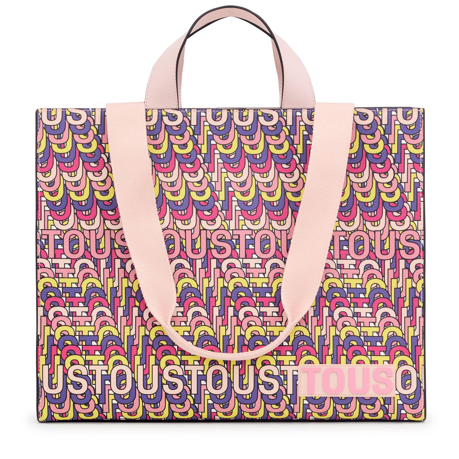 Bolso Shopping grande Amaya rosa TOUS Vera-0