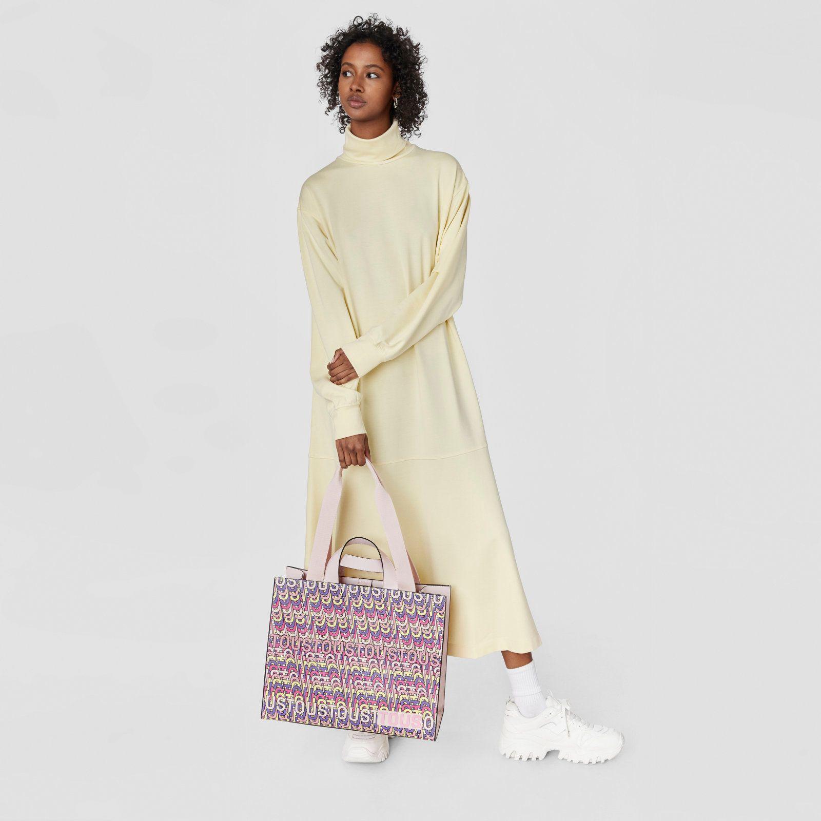 Bolso Shopping grande Amaya rosa TOUS Vera-3