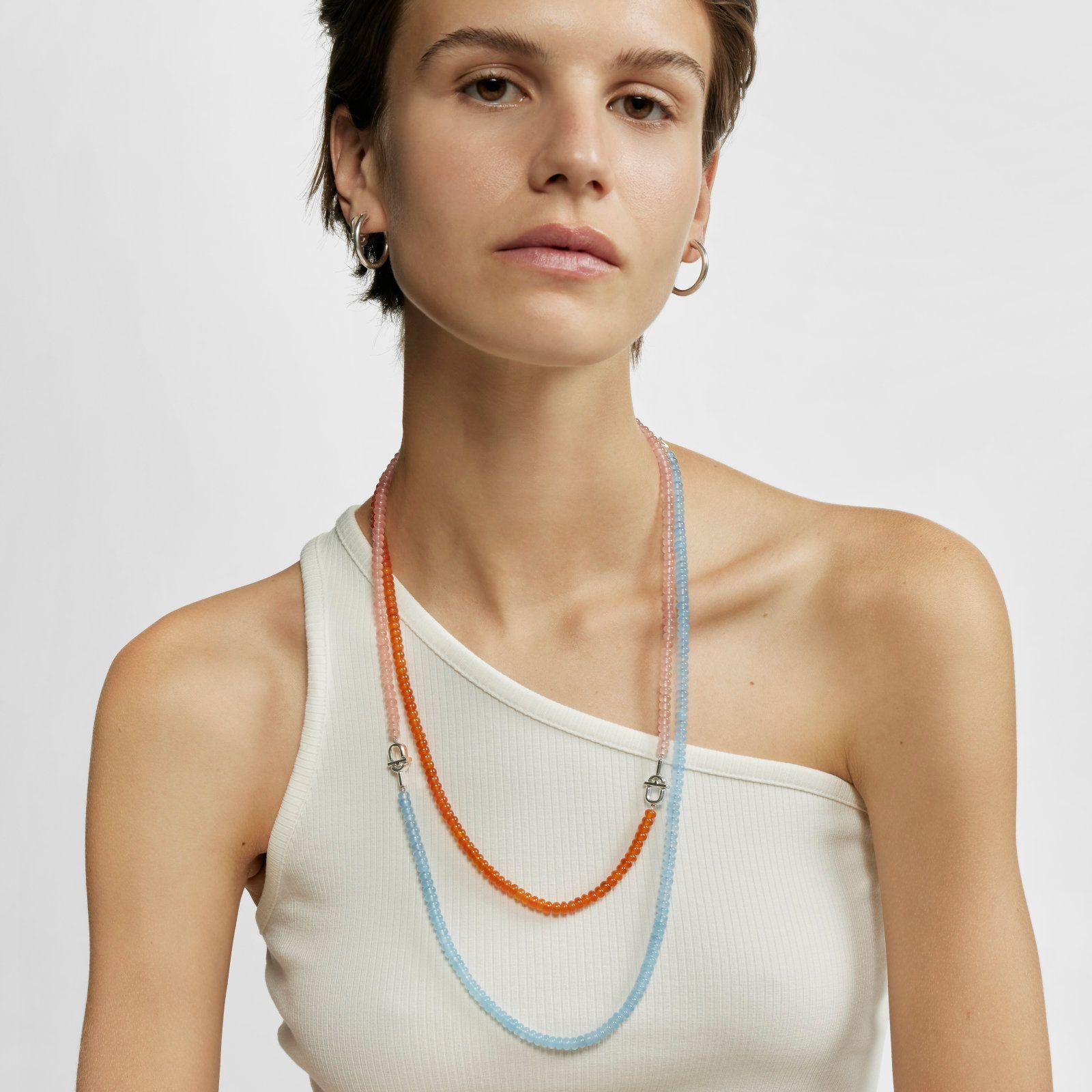 Collar de plata y calcedonia tratada azul TOUS MANIFESTO-4