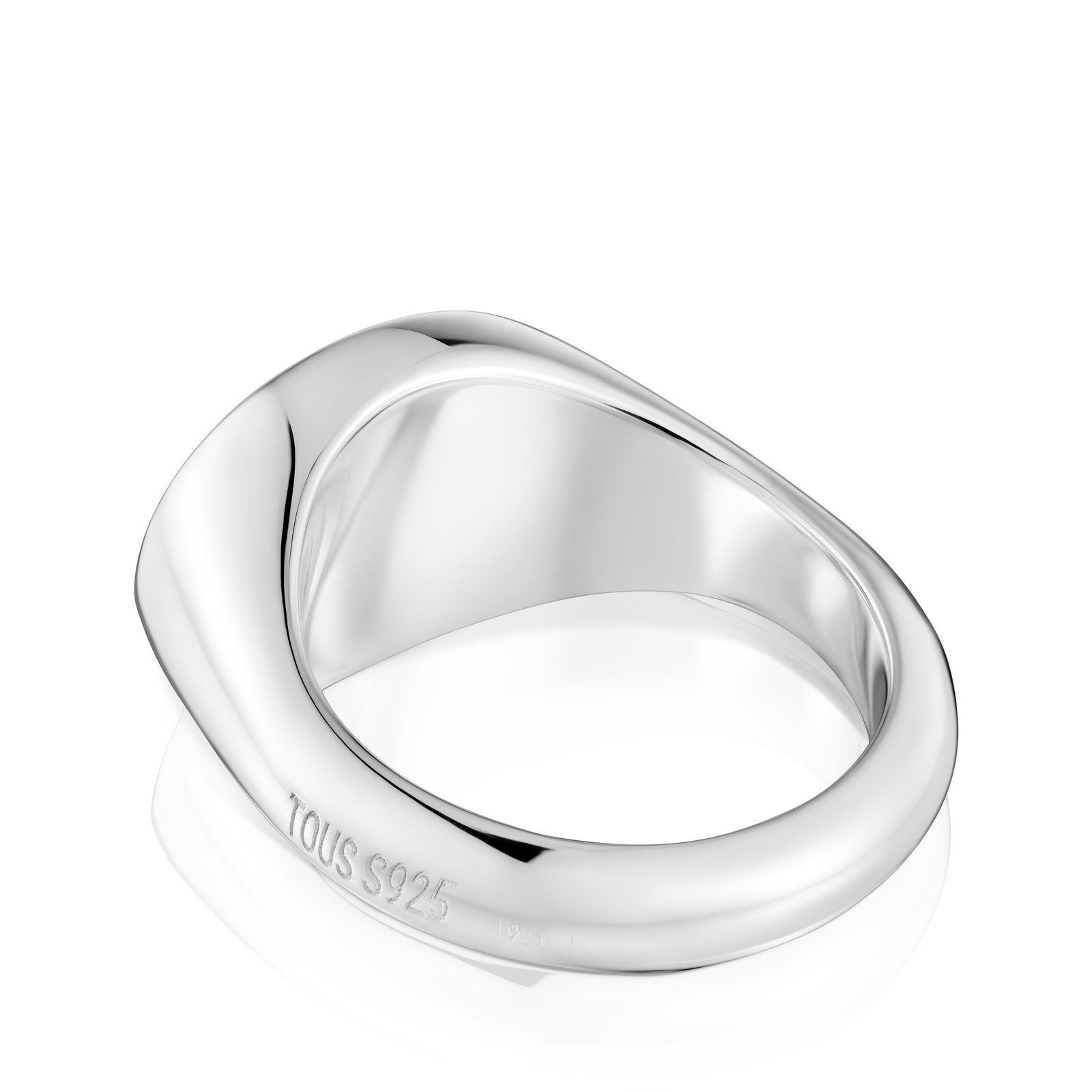 Anillo sello de plata 14 mm TOUS Basics-2