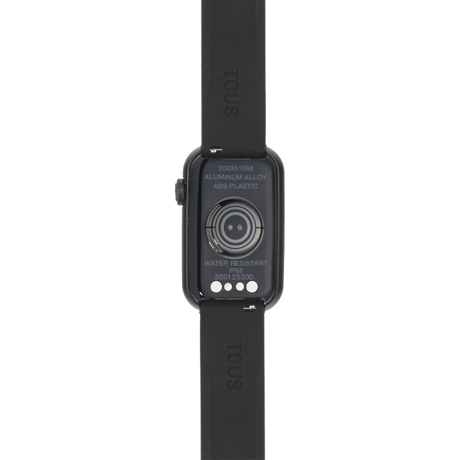 Reloj smartwatch con correa de nylon y de silicona negra-3