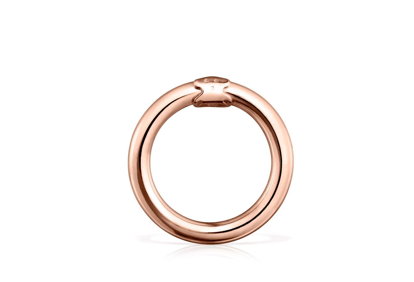 Colgante Anilla mediana Hold de Plata Vermeil rosa Tous-0