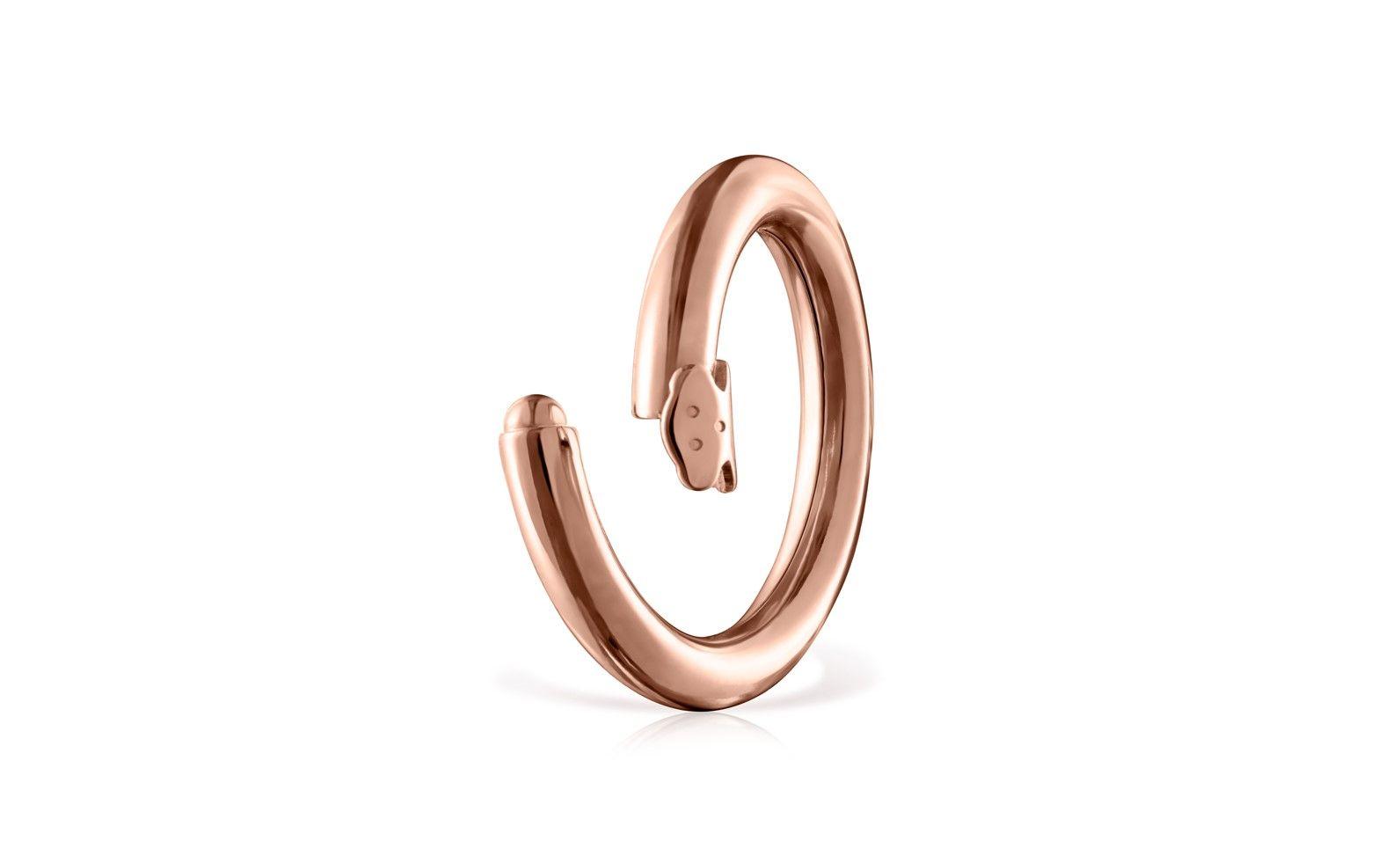 Colgante Anilla mediana Hold de Plata Vermeil rosa Tous-2