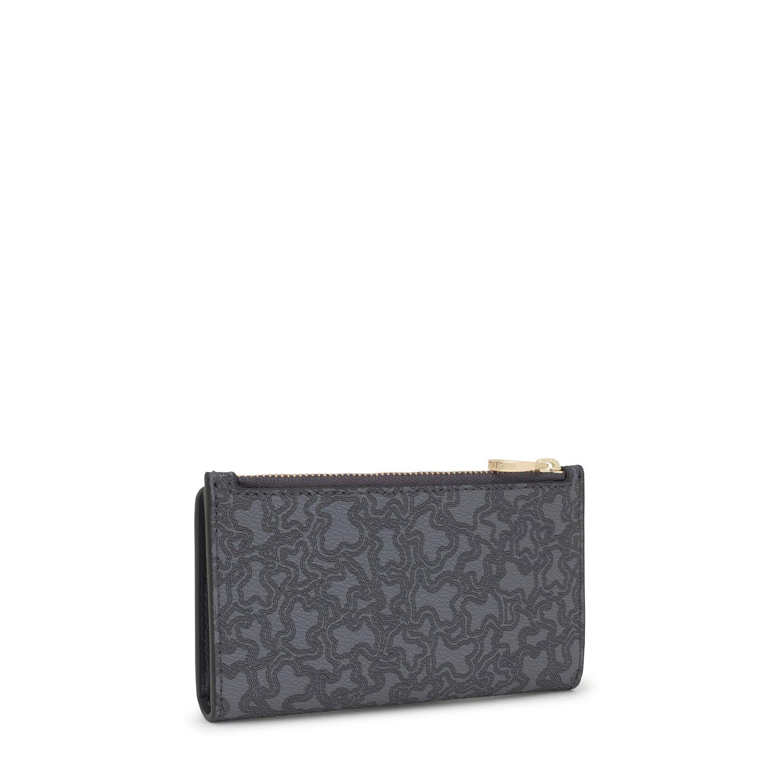 Cartera gris oscuro Kaos Mini Lines-1