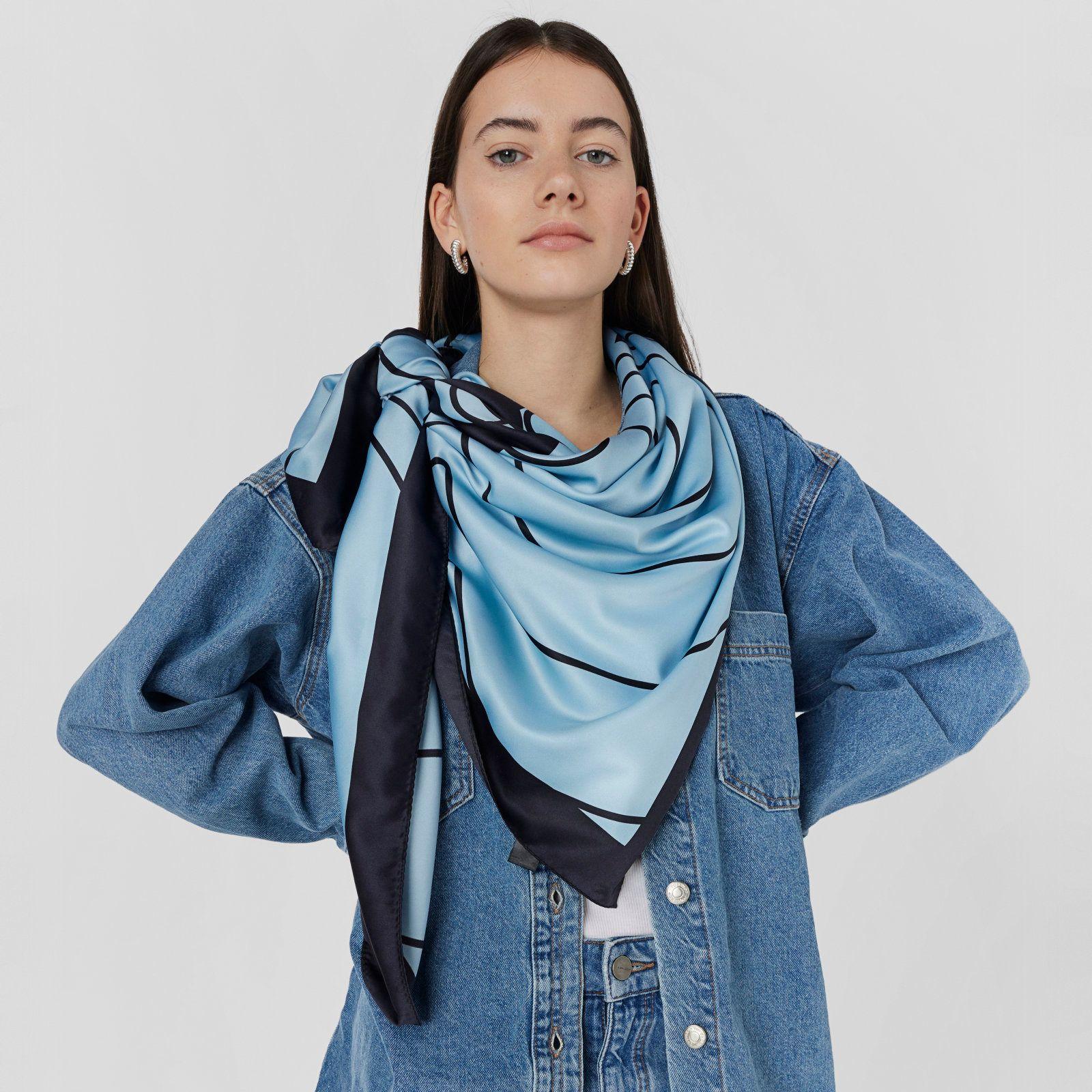 Pañuelo de poliéster azul claro TOUS Maar-2