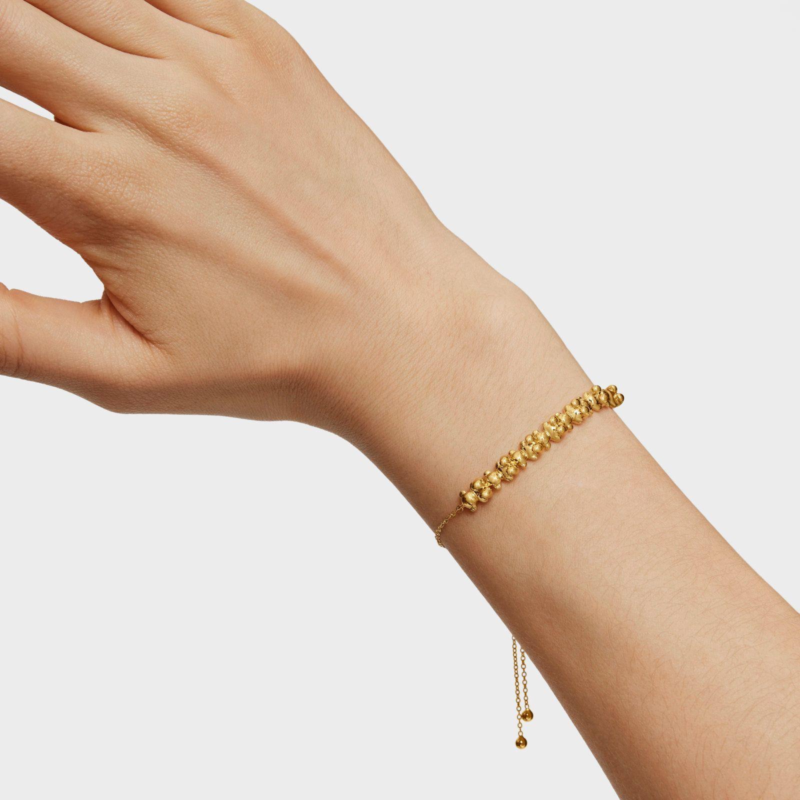 Pulsera cadena con baño de oro 18 kt sobre plata y detalle Bold Bear-6