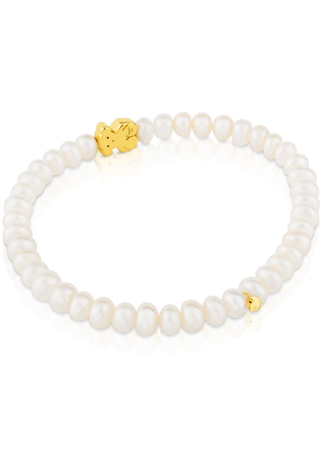 Pulsera Tous elástica en oro amarillo y perlas Sweet Dolls-2