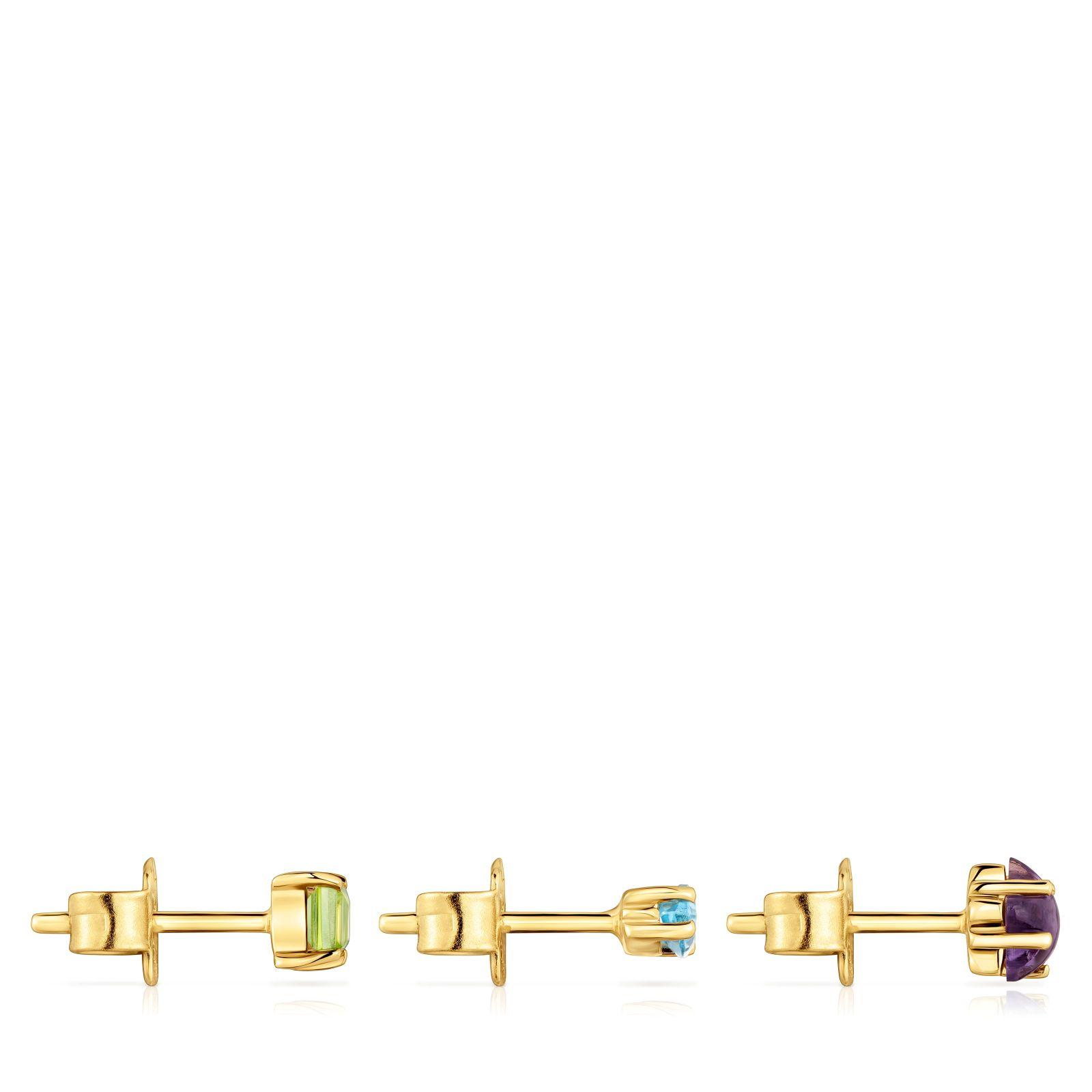Pack aros con baño de oro 18 kt sobre plata Sugar Party-1