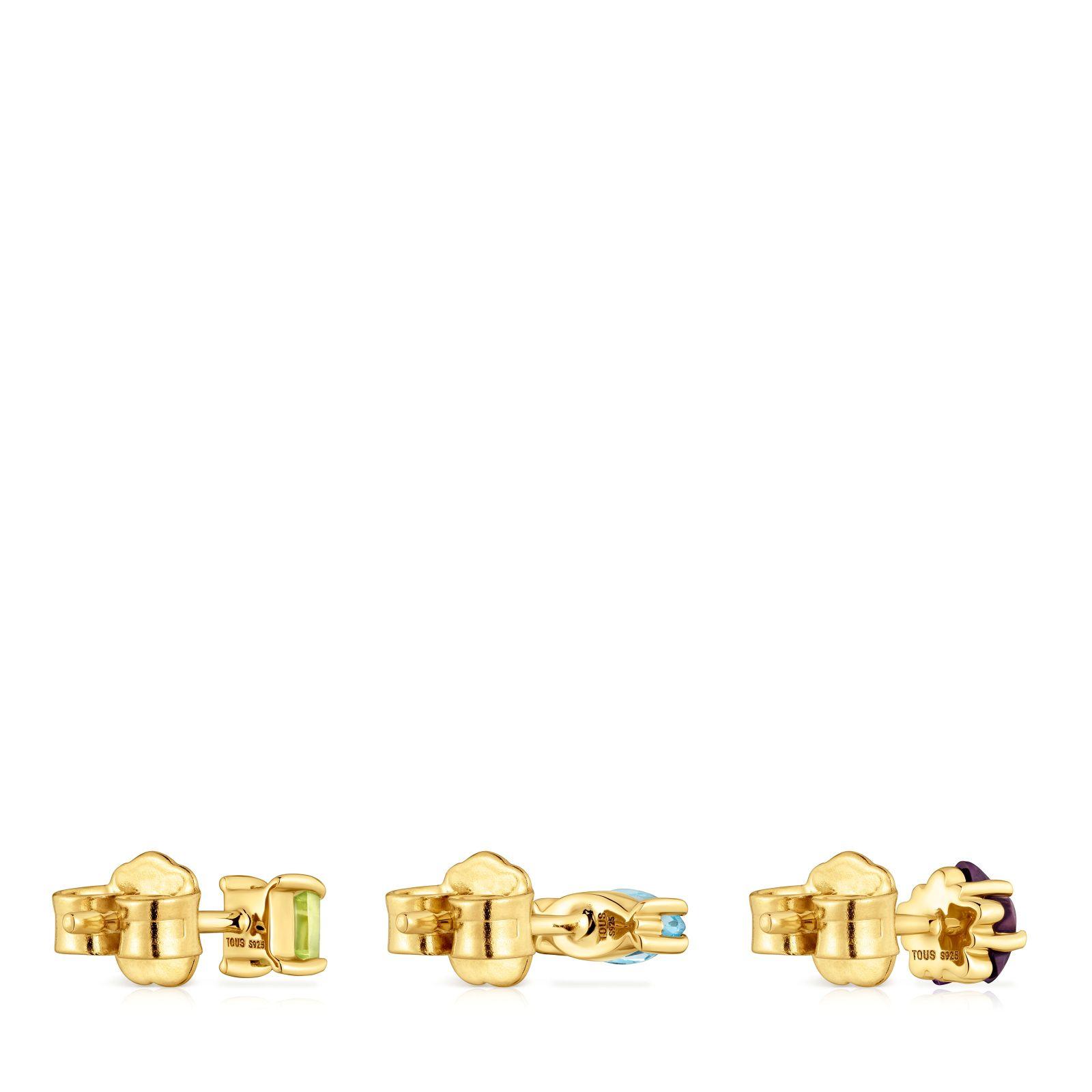 Pack aros con baño de oro 18 kt sobre plata Sugar Party-2