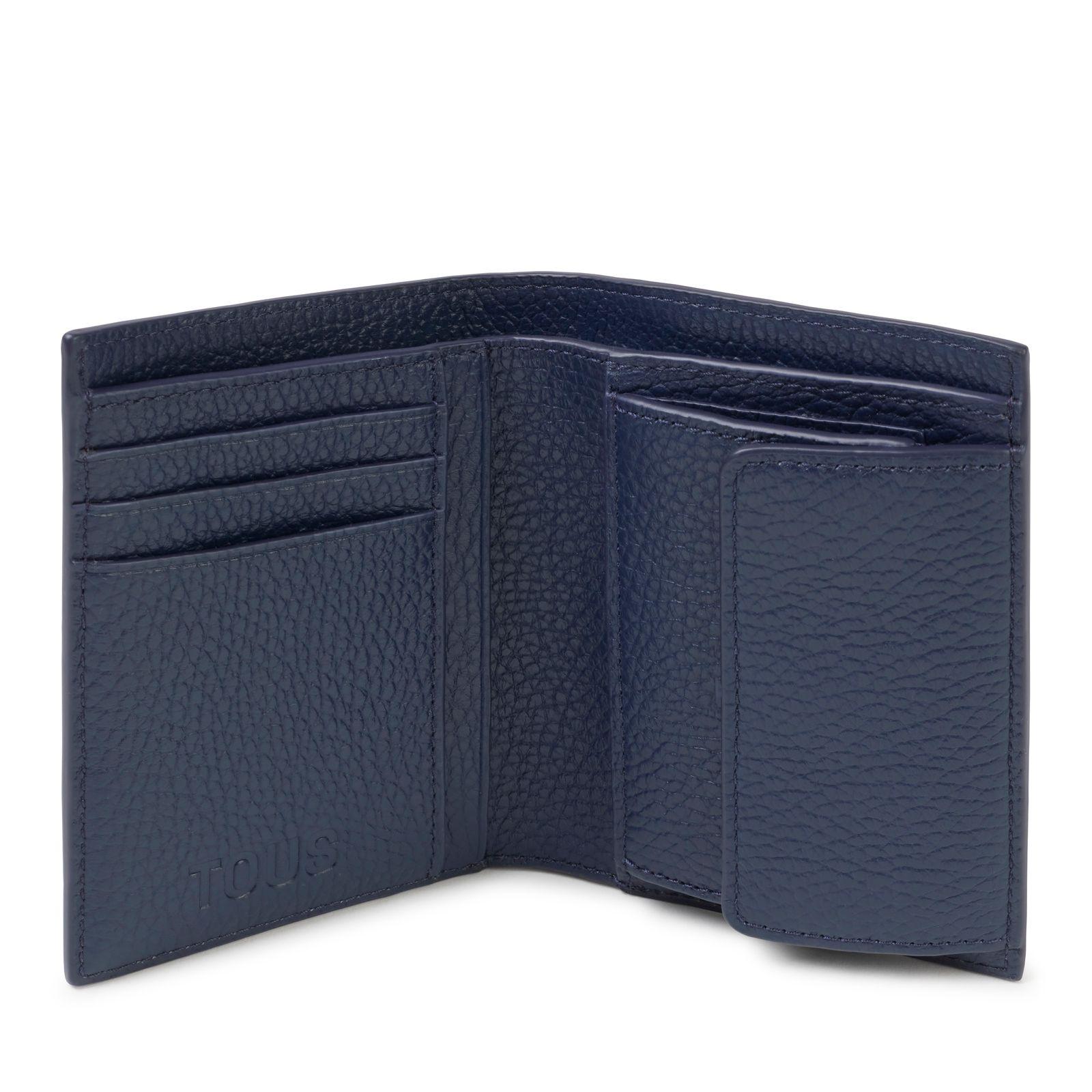 Cartera Flap de piel azul marino TOUS Miranda-2