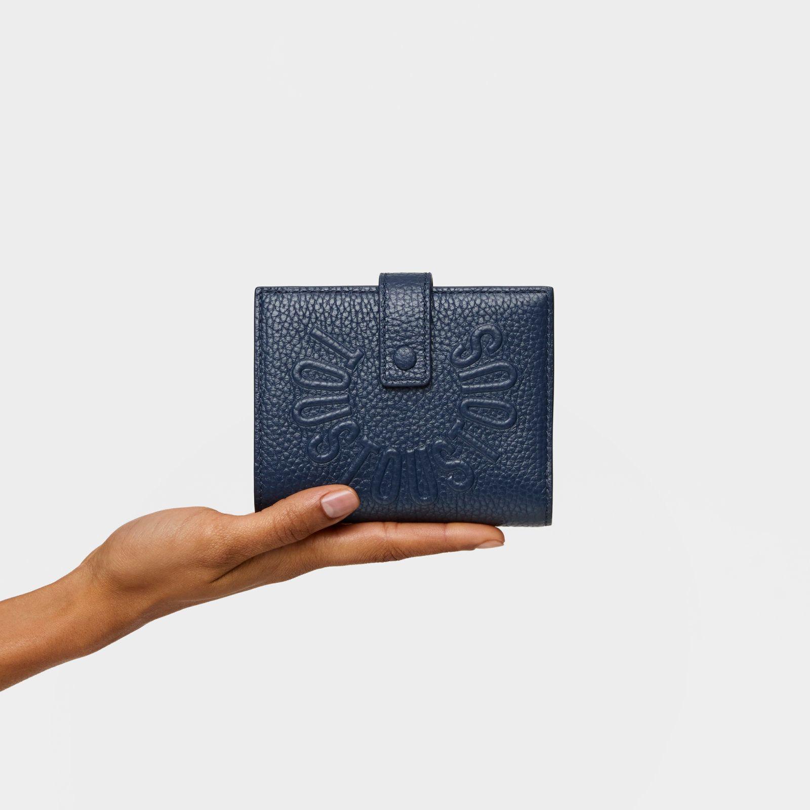 Cartera Flap de piel azul marino TOUS Miranda-3