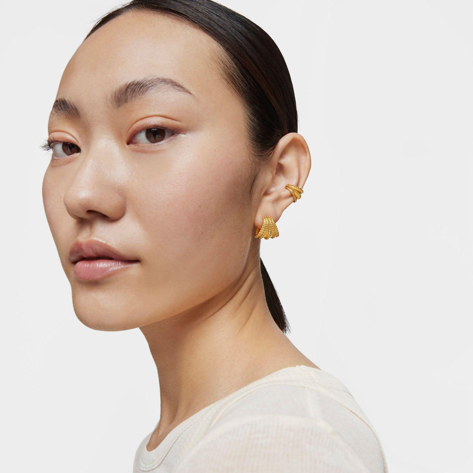 Earcuff con baño de oro de 18 kt sobre plata TOUS Grain-2