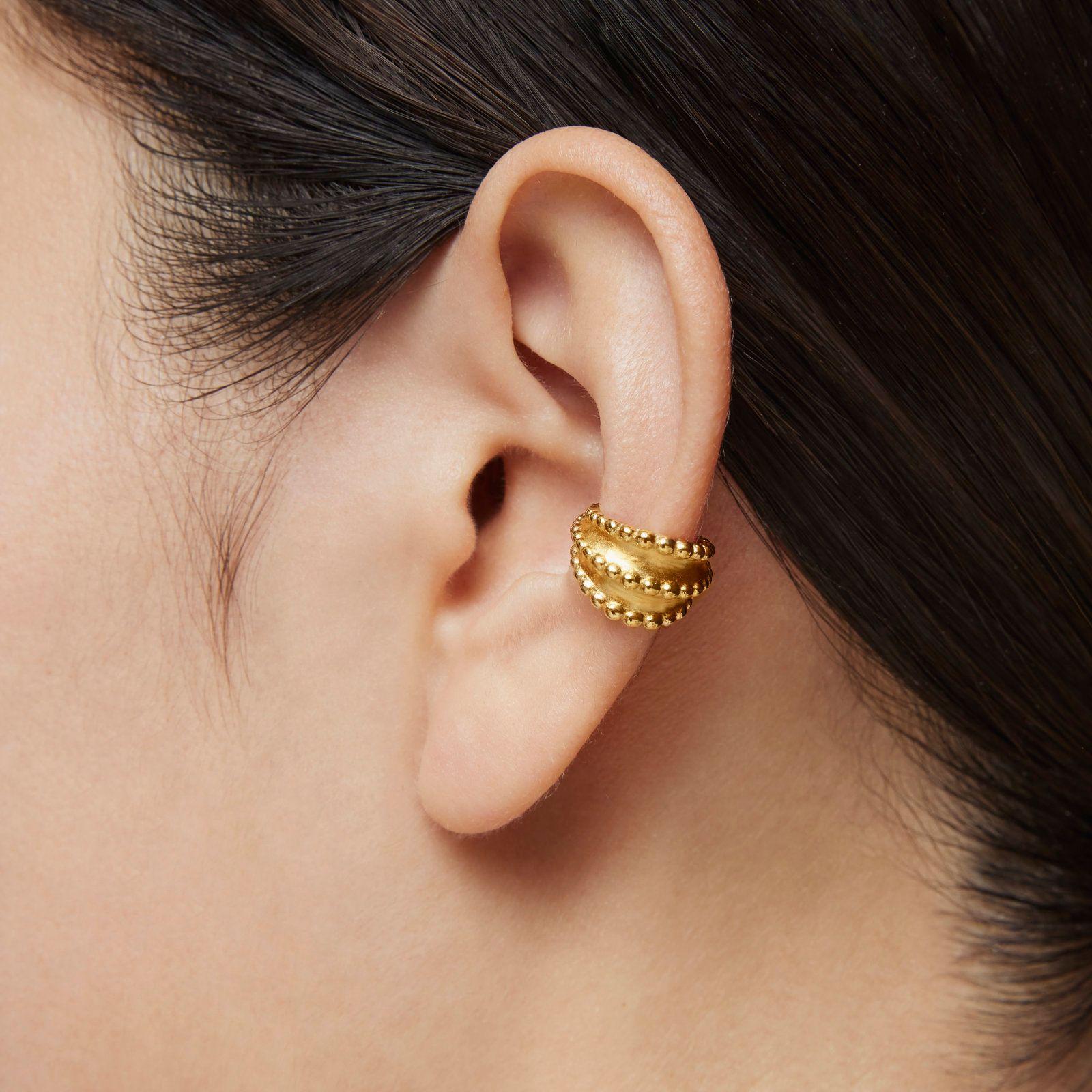 Earcuff con baño de oro de 18 kt sobre plata TOUS Grain-3