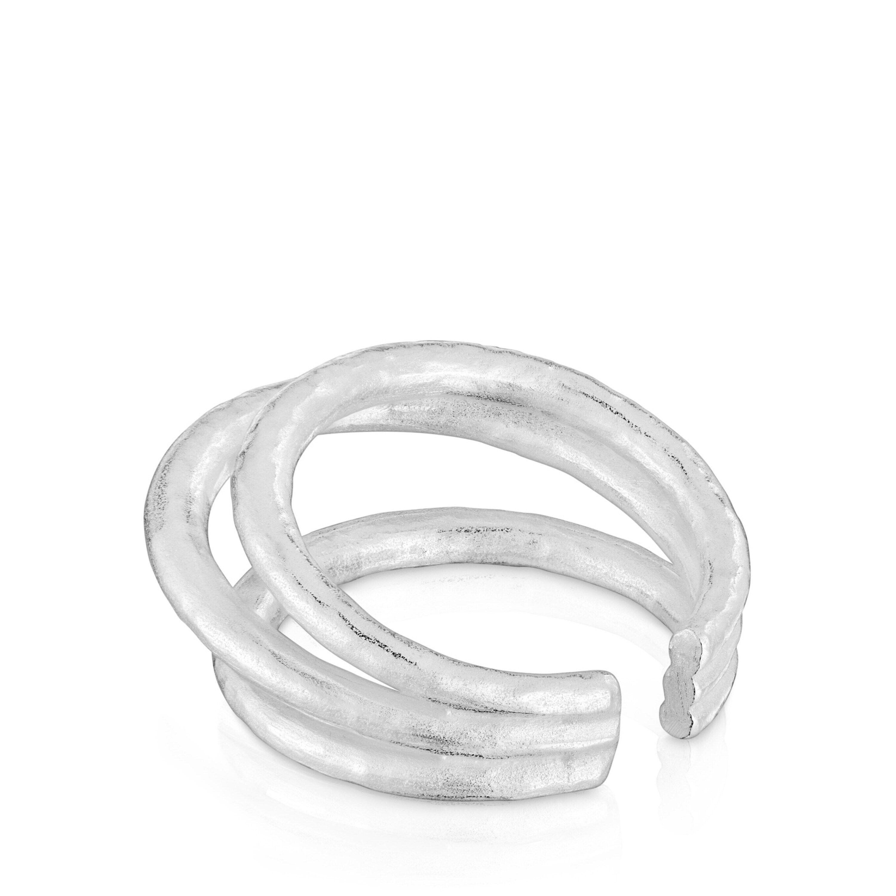 Anillo abierto de plata Duna-2