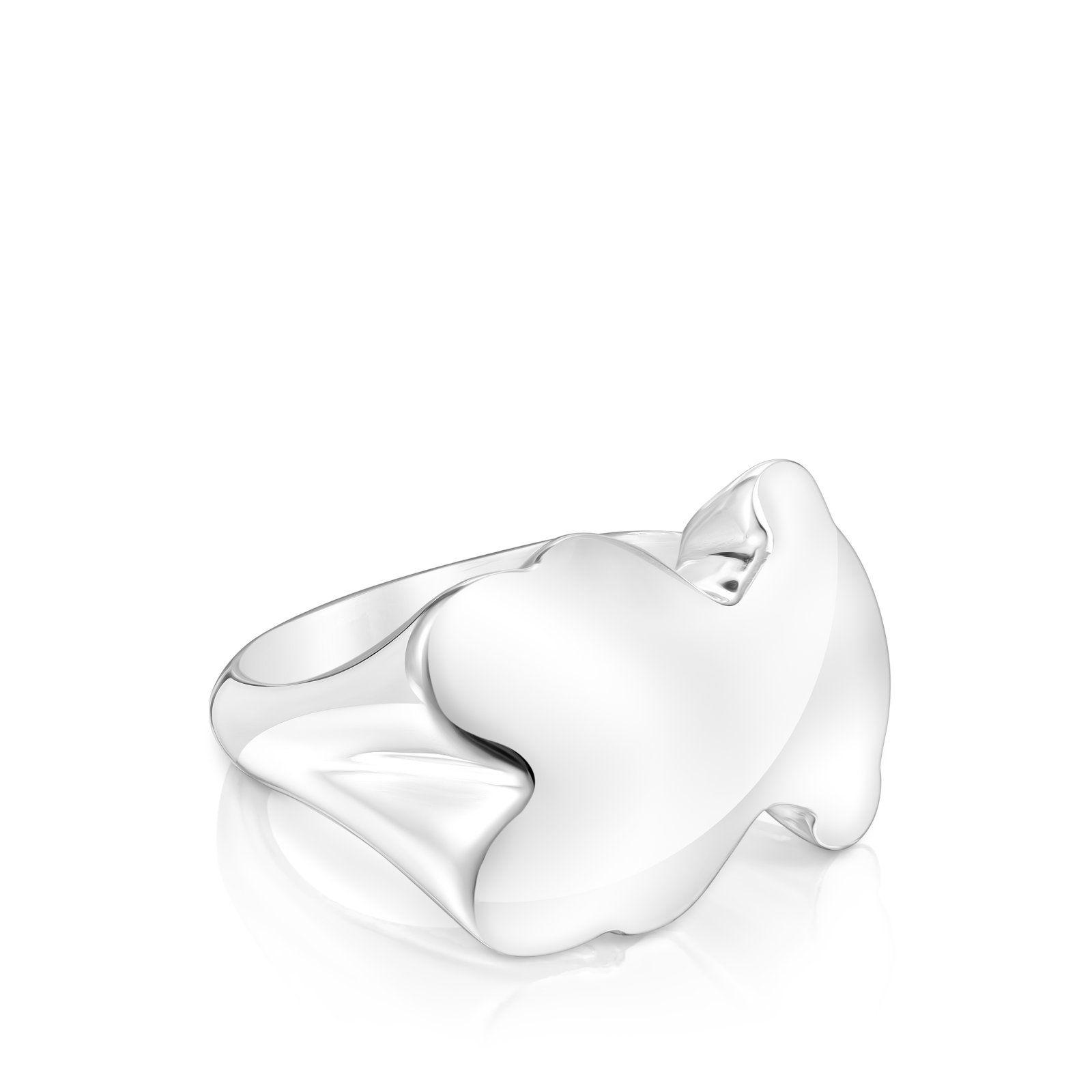 Anillo sello de plata oso Bold Motif Tous-1