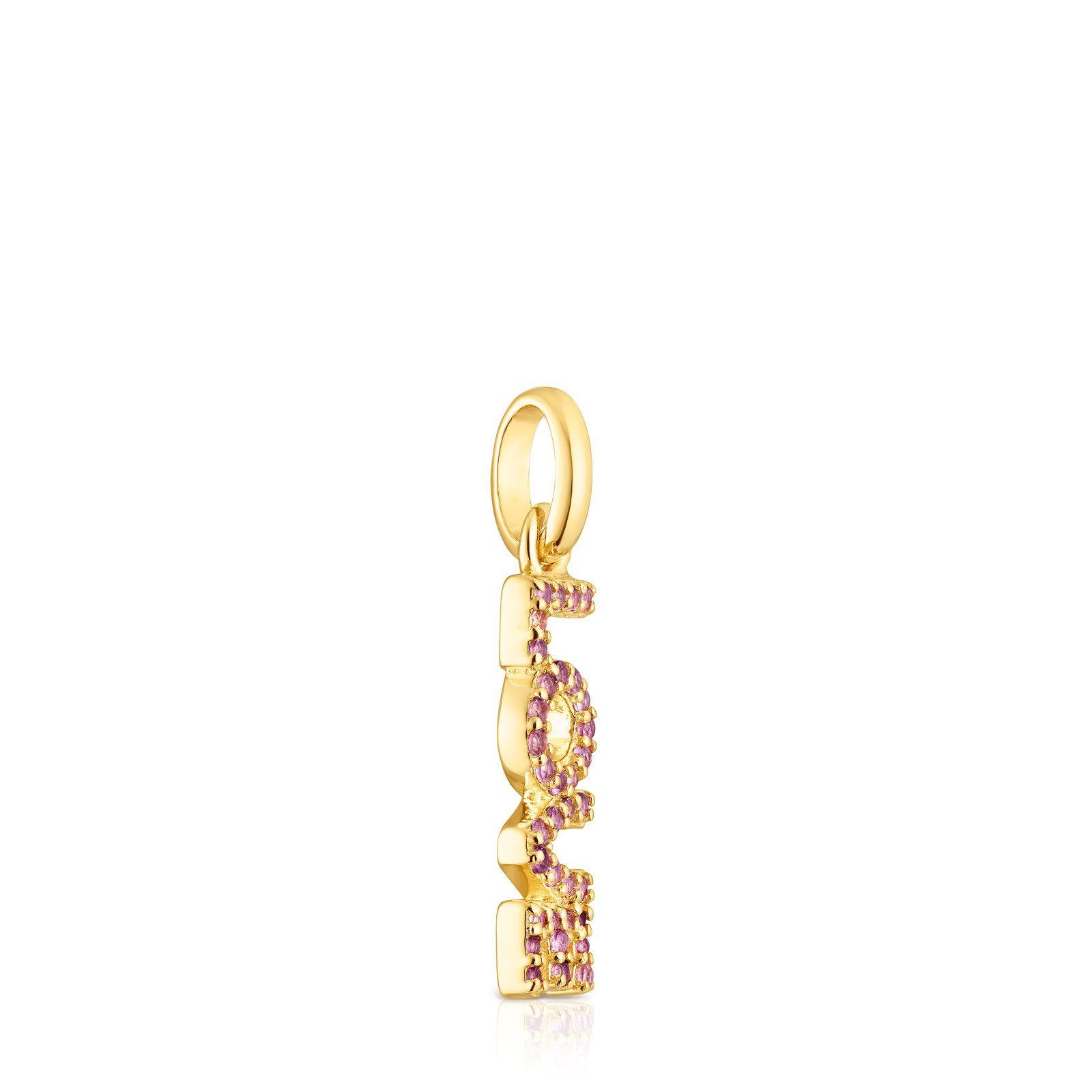 Colgante de plata vermeil crossword love Tous-1