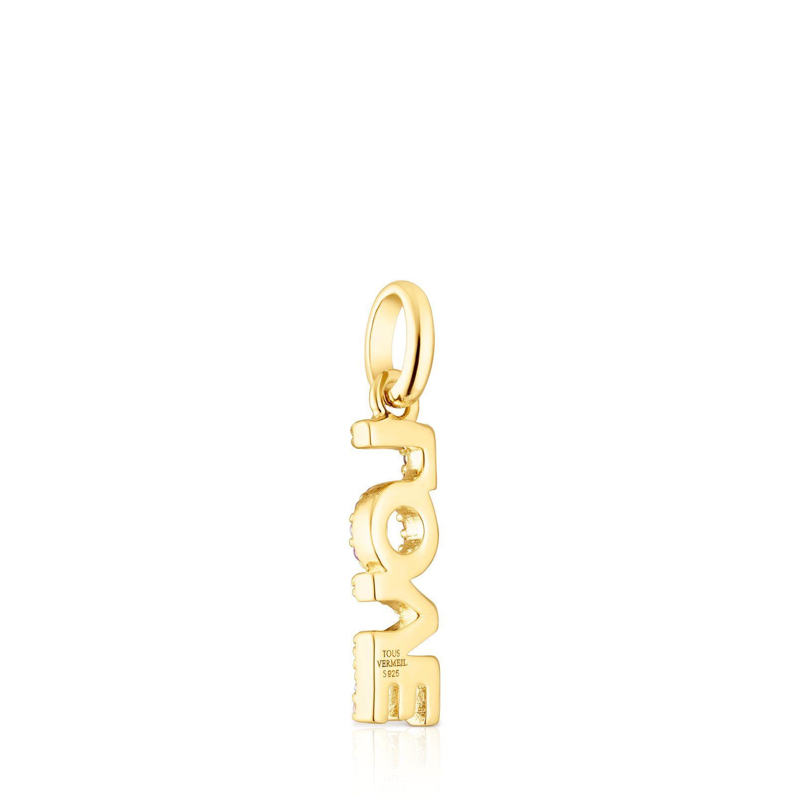 Colgante de plata vermeil crossword love Tous-2