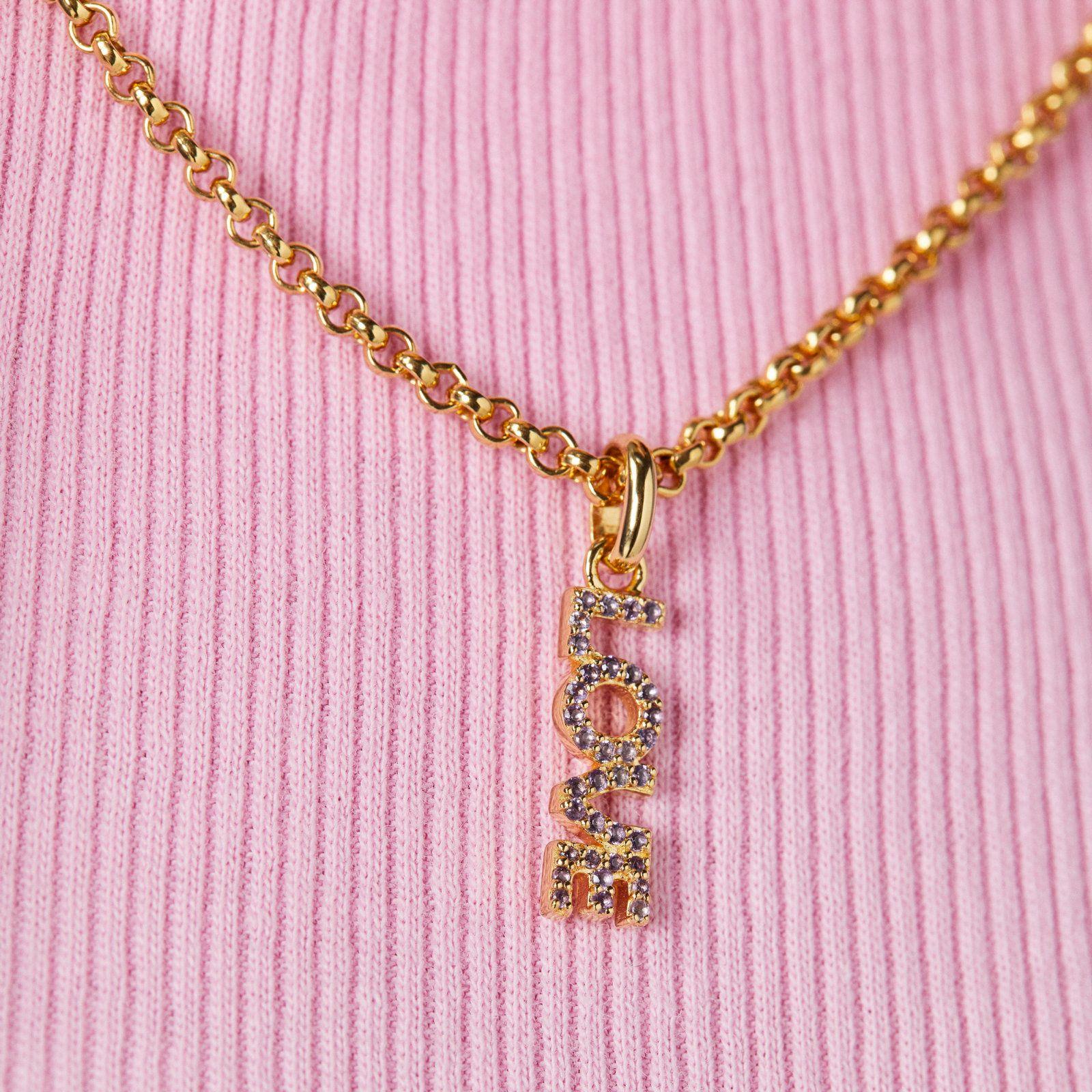 Colgante de plata vermeil crossword love Tous-3