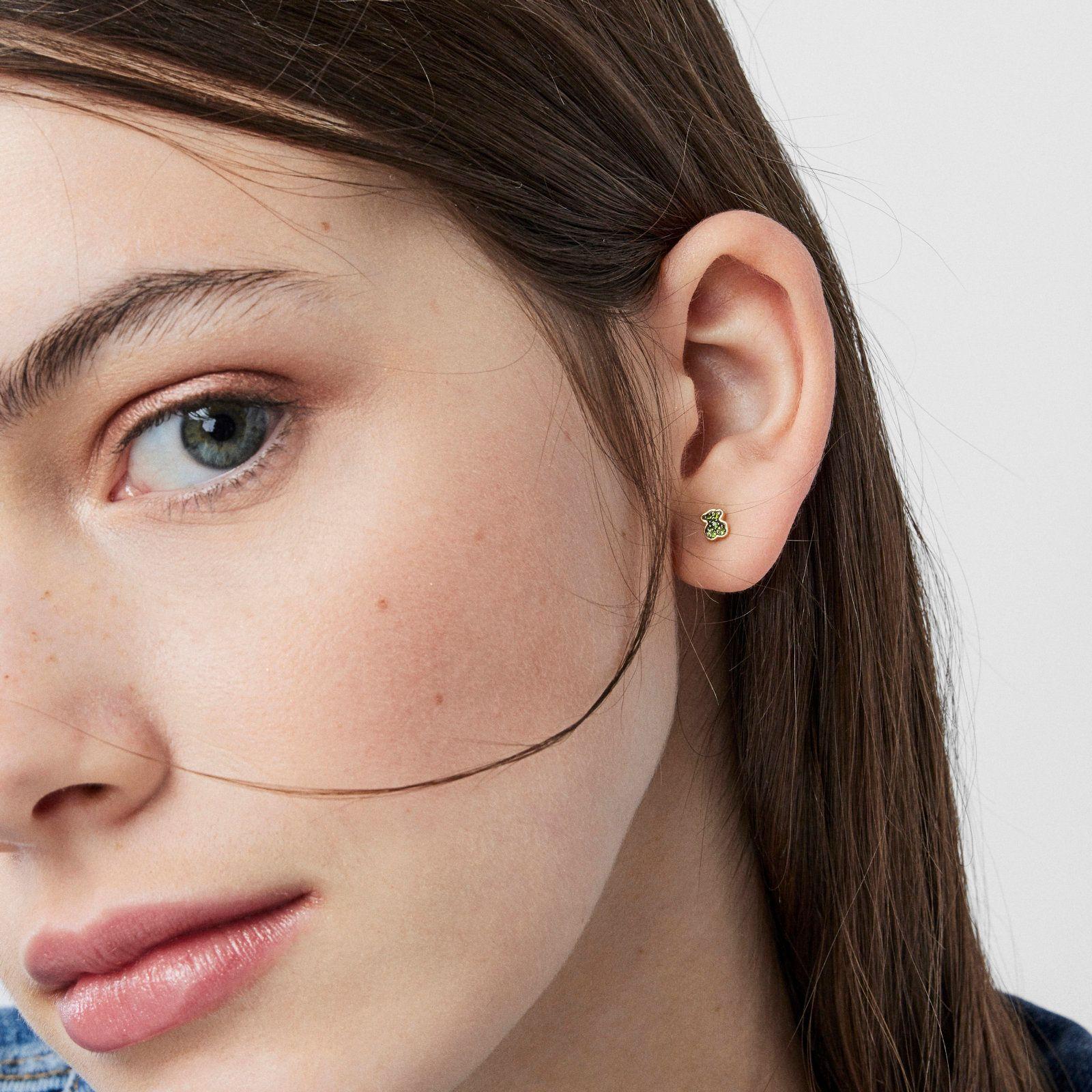 Aros de plata vermeil con oso New Motif Tous-4
