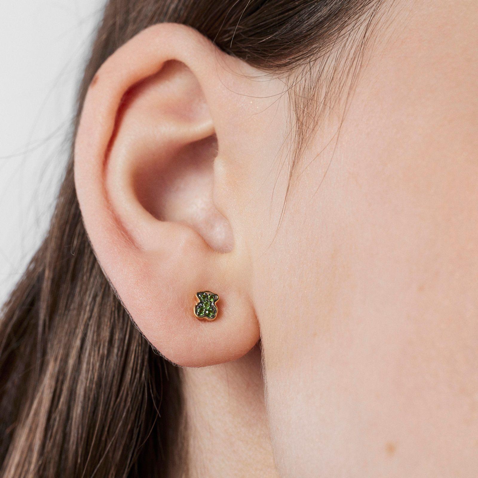 Aros de plata vermeil con oso New Motif Tous-5