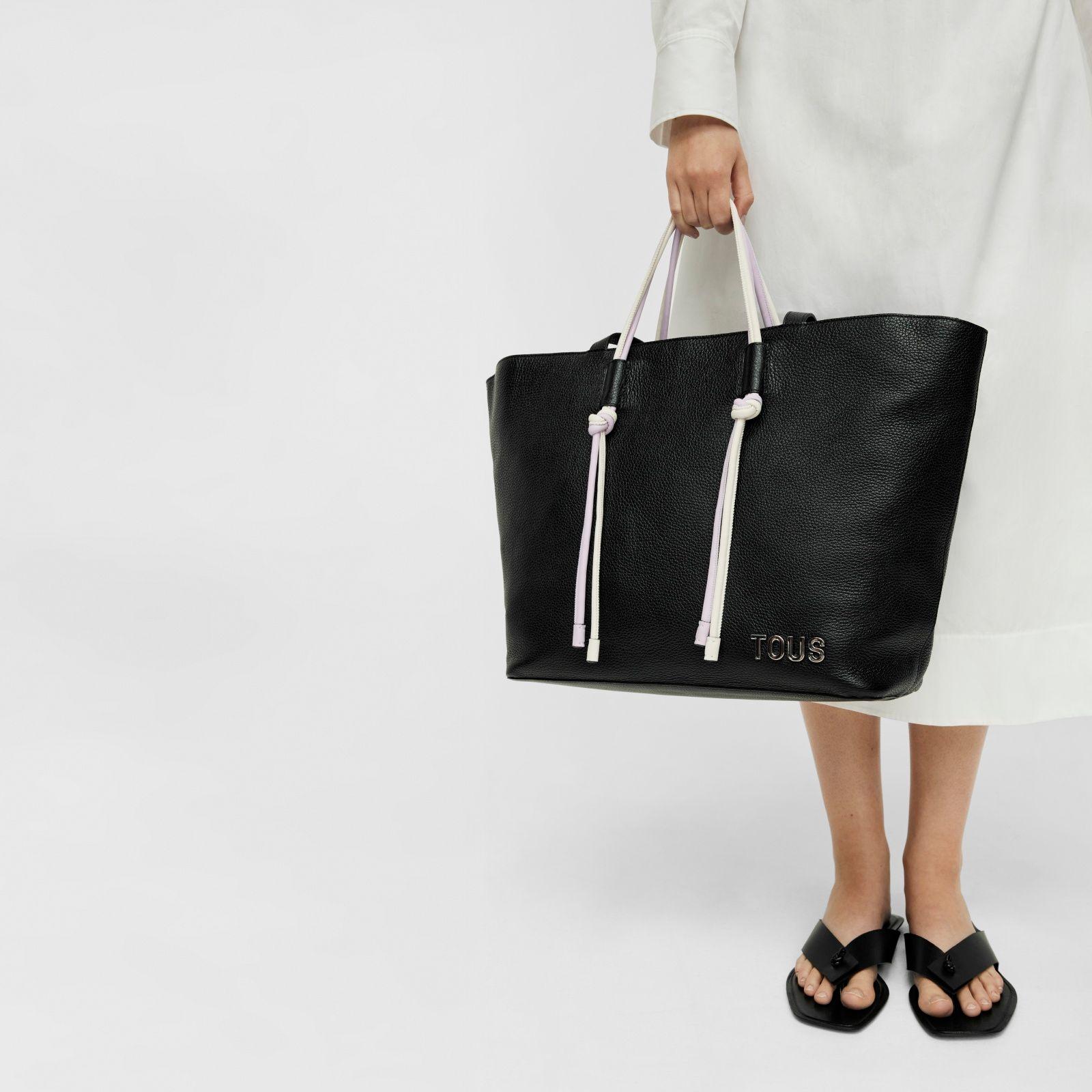 Capazo grande de piel negro TOUS Lynn-6