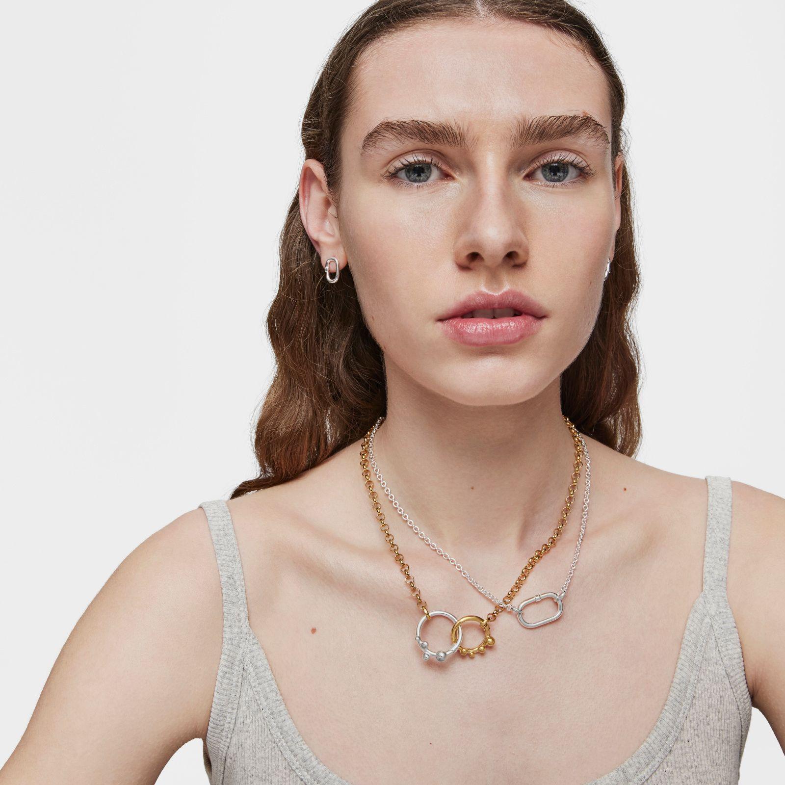 Anilla mediana de plata Hold Oval-4