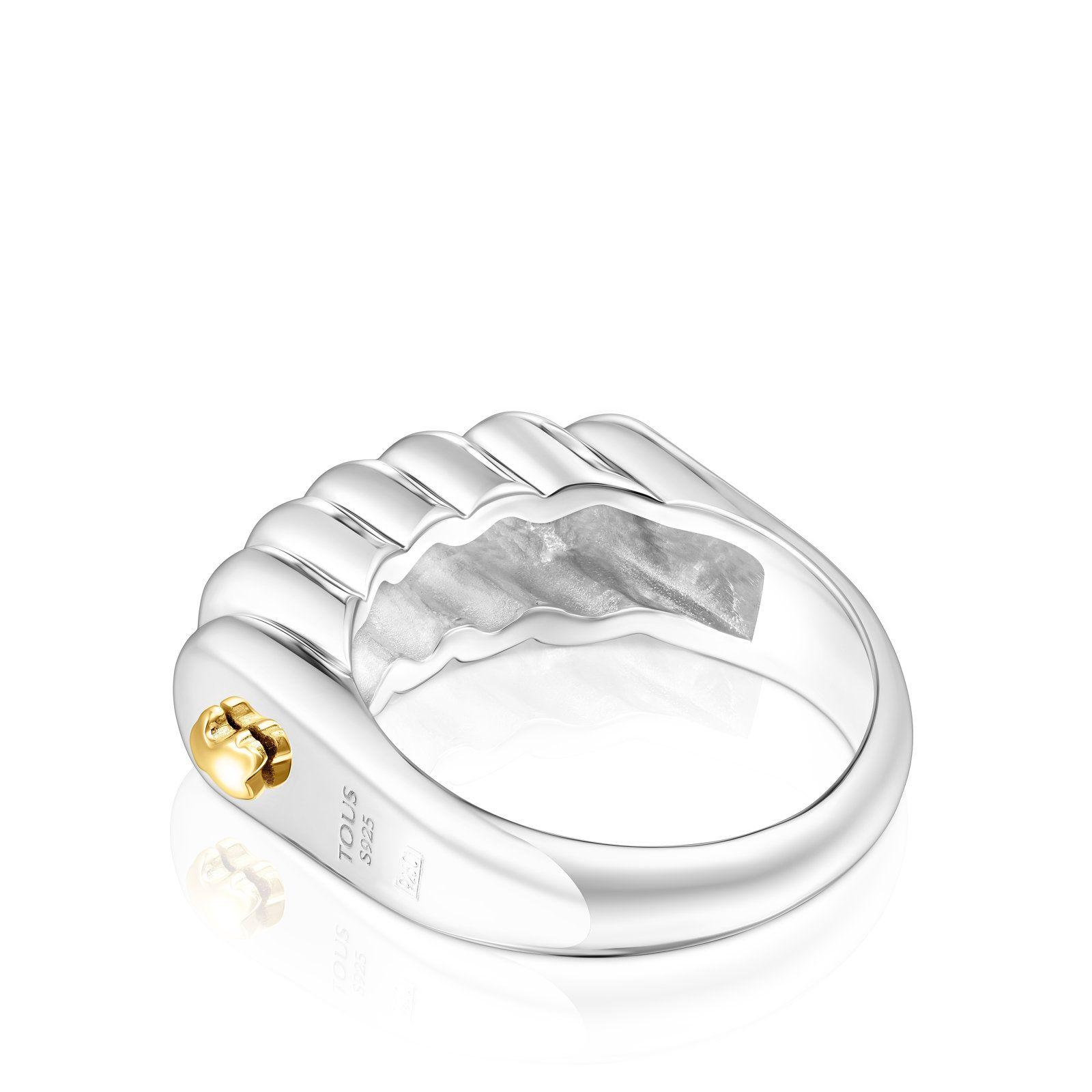 Anillo barra de plata y plata vermeil Virtual Garden Tous-2