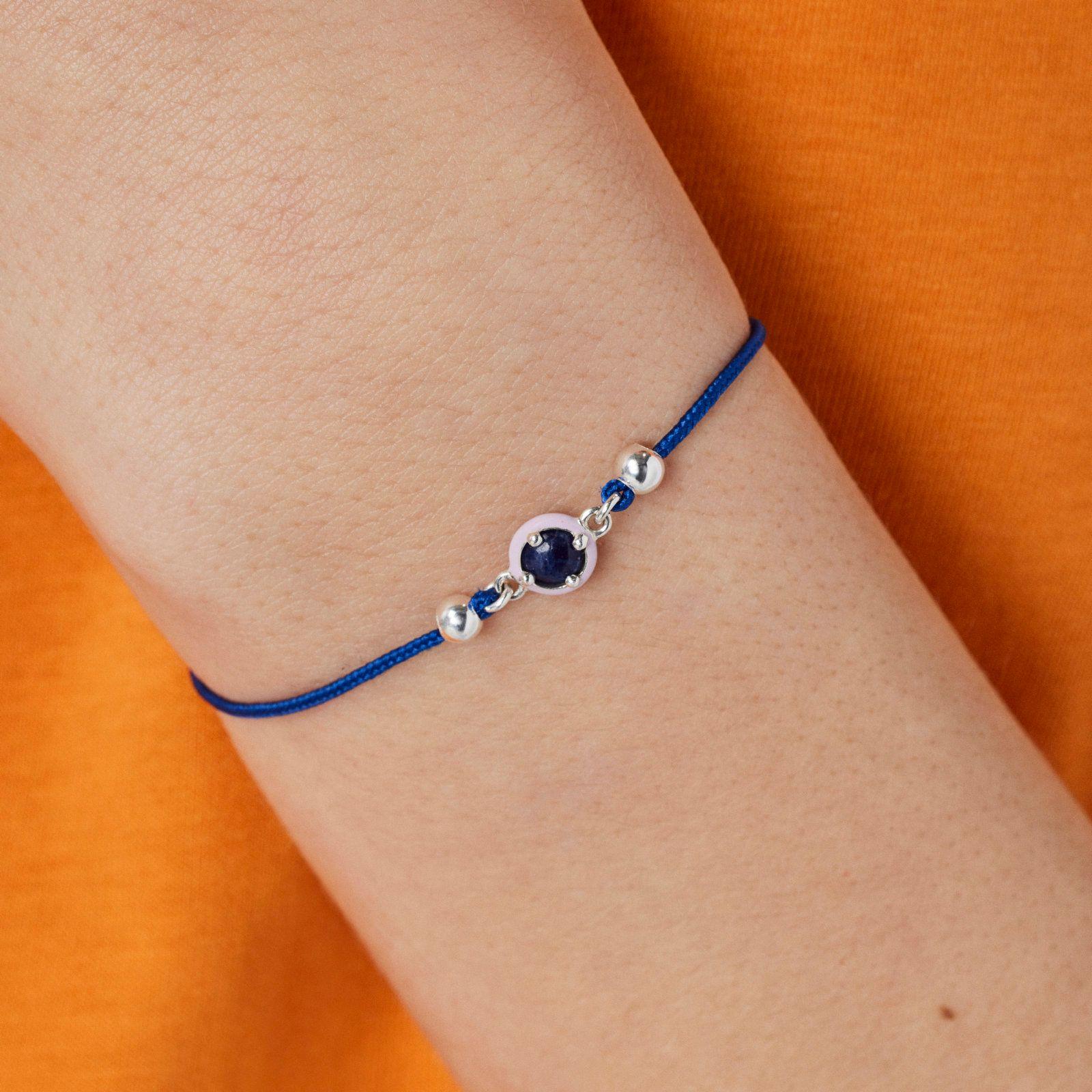 Pulsera de cordón azul con lapislázuli Vibrant Colors Tous-6