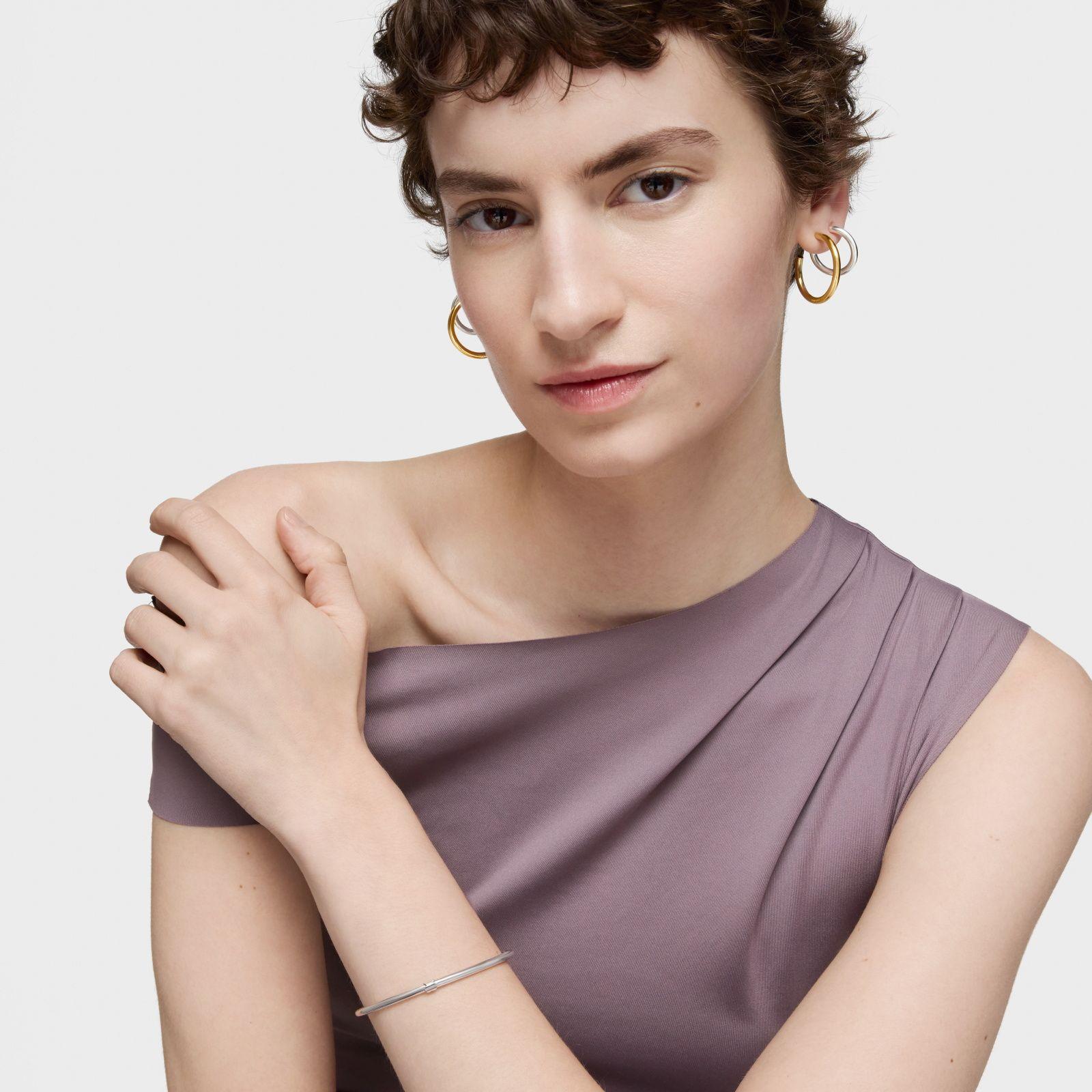 Pulsera esclava cerrada de plata Hold-3