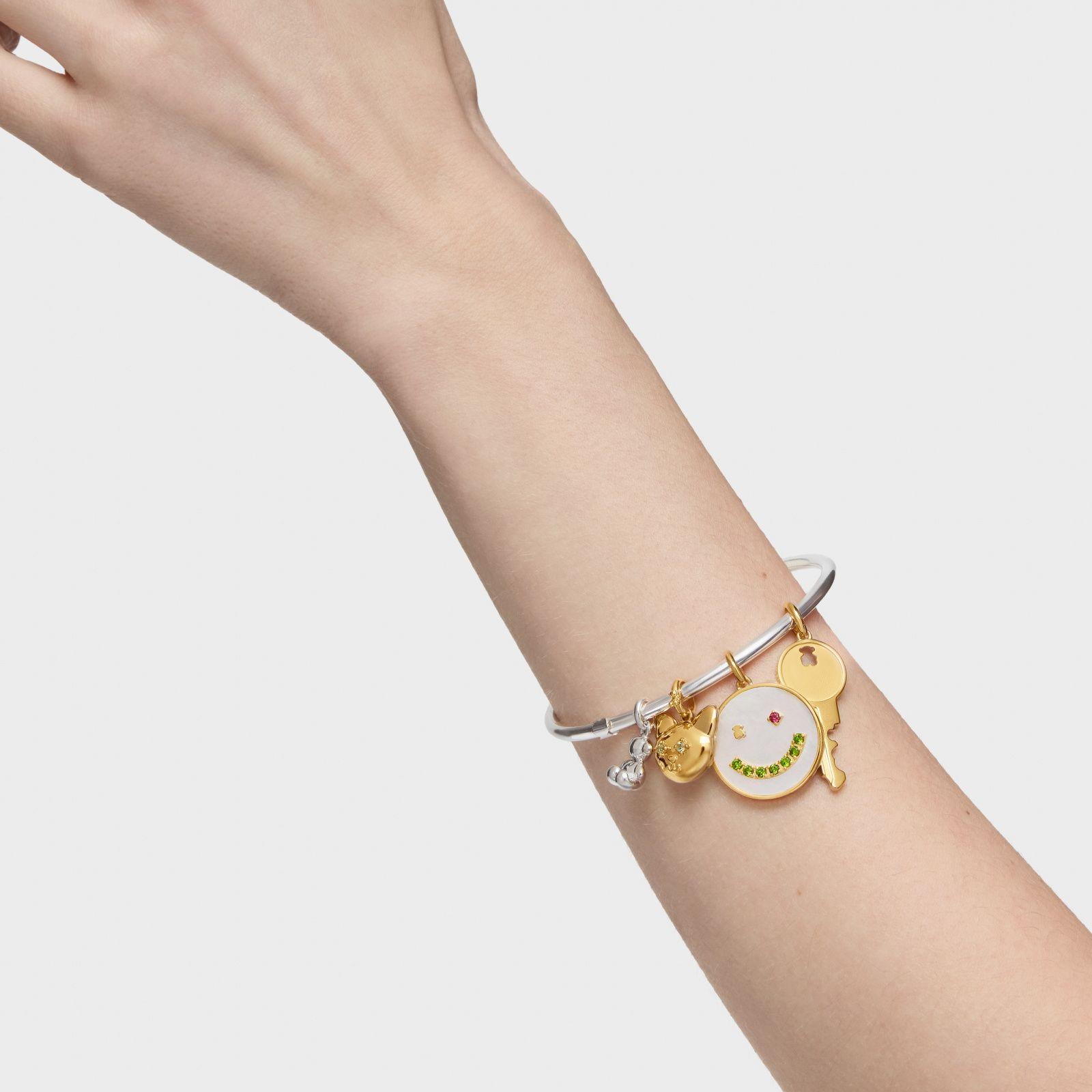 Pulsera esclava cerrada de plata Hold-4