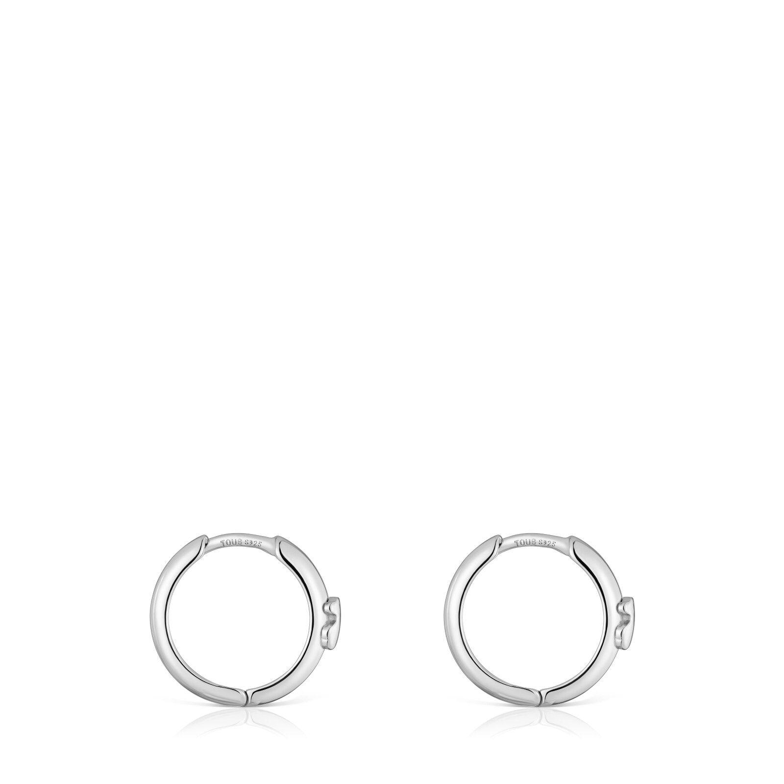 Pendientes aro con oso de plata 12 mm TOUS Basics-2