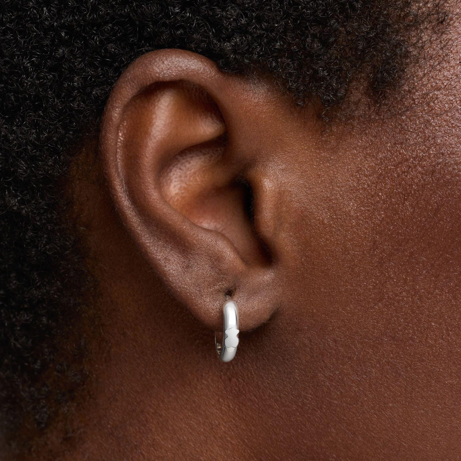 Pendientes aro con oso de plata 12 mm TOUS Basics-5