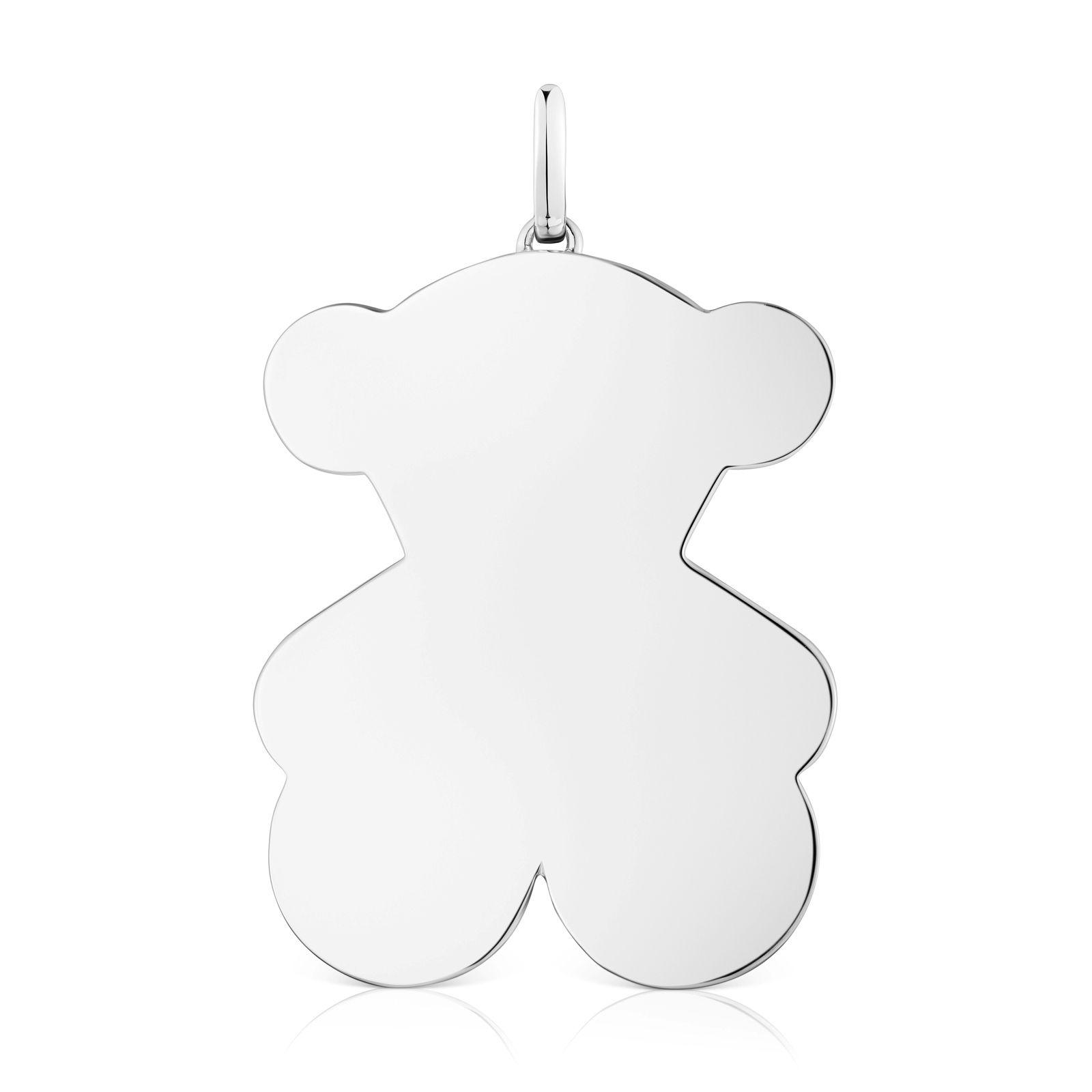 Colgante grande oso de plata 38 mm Sweet Dolls-0
