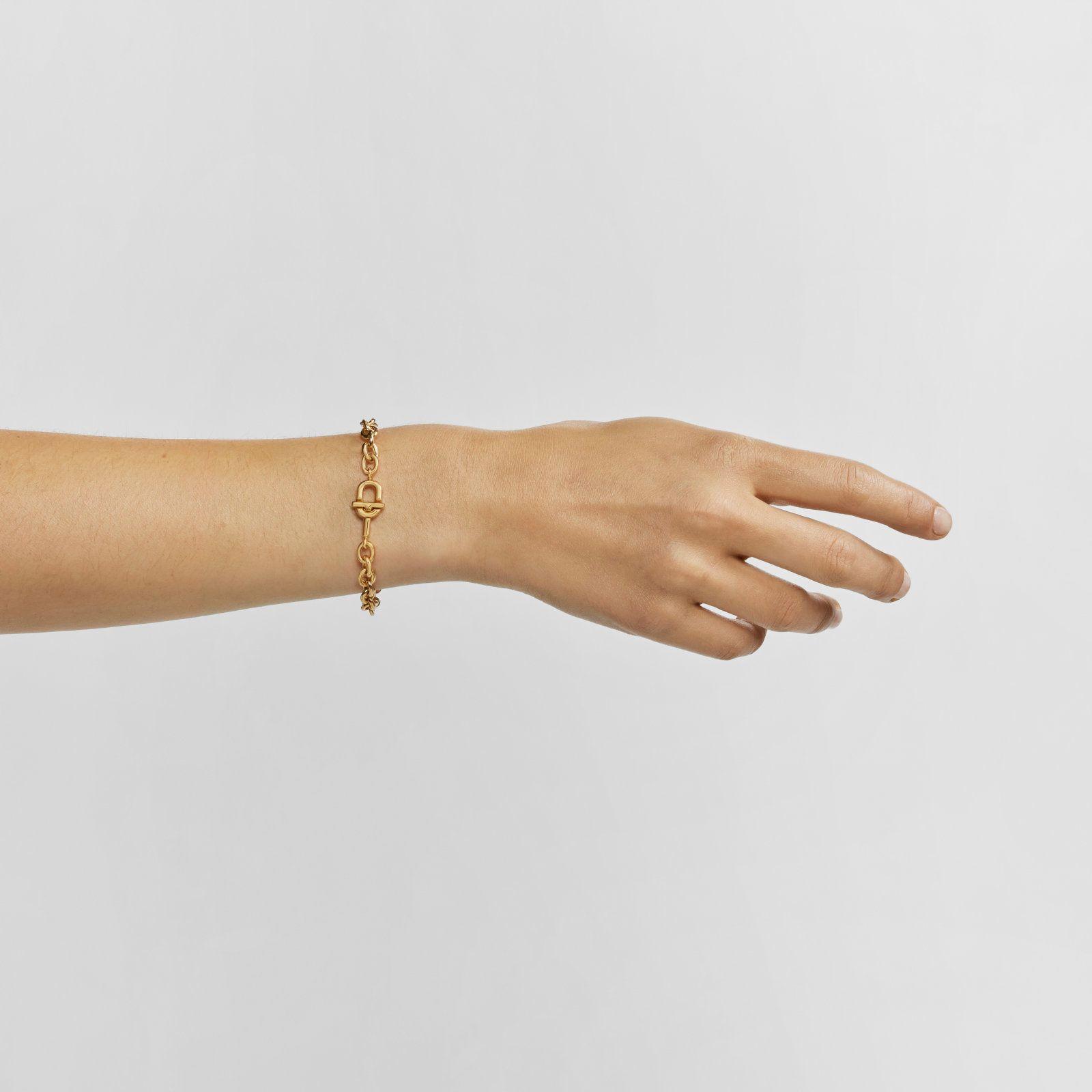 Pulsera cadena con baño de oro 18 kt sobre plata Manifesto-3