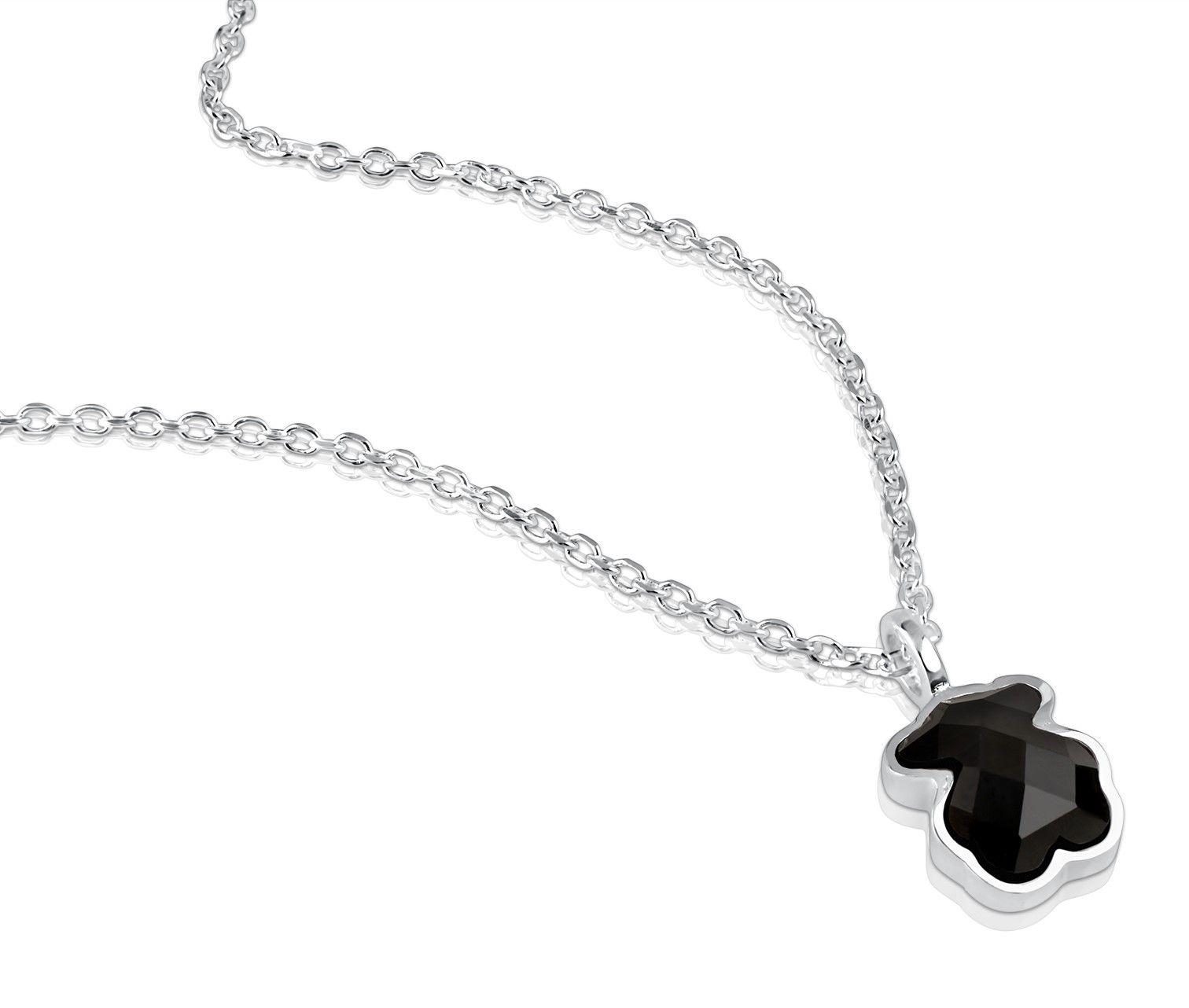 Collar Color de Plata y Ónix Tous-2