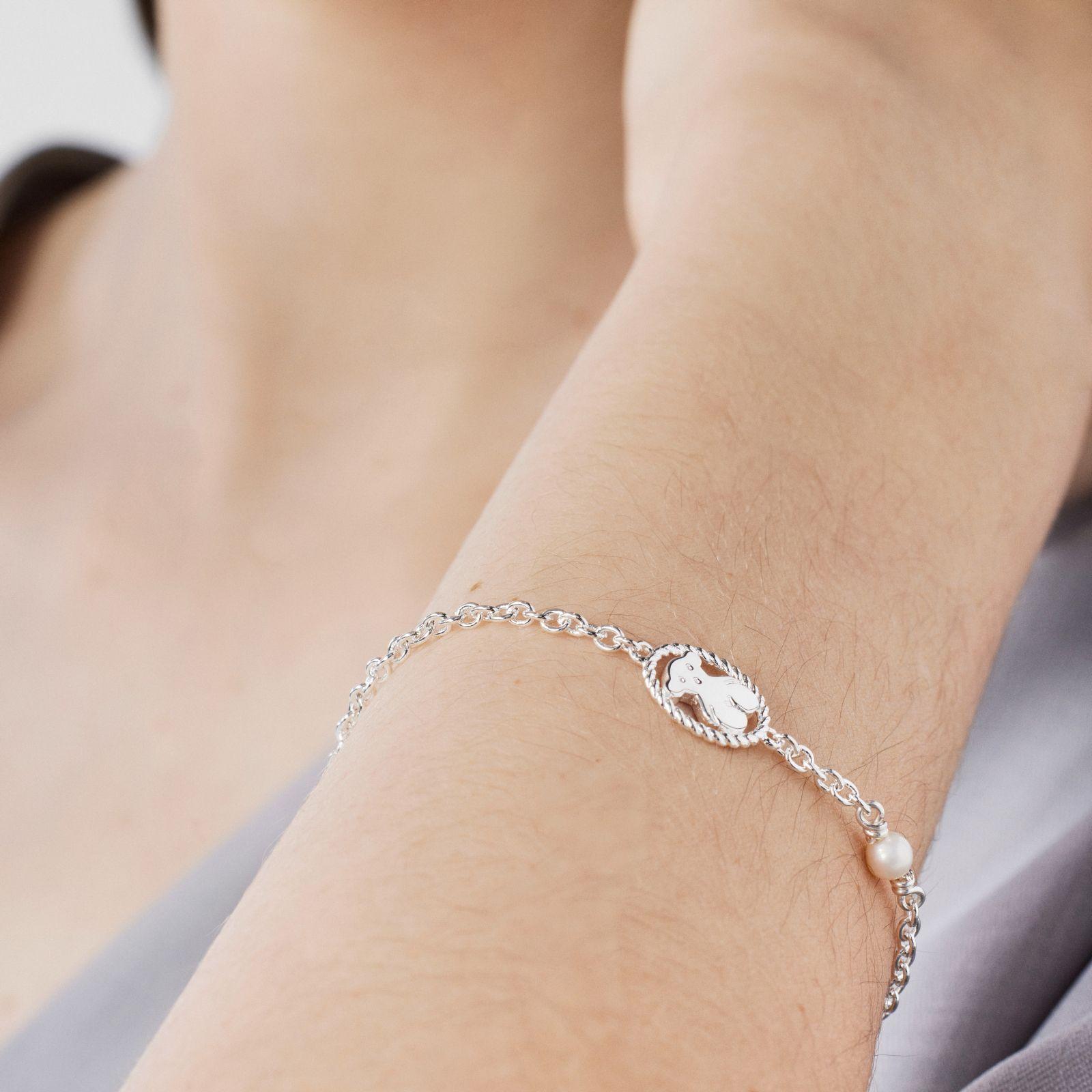 Pulsera de plata con perla cultivada Camee-5