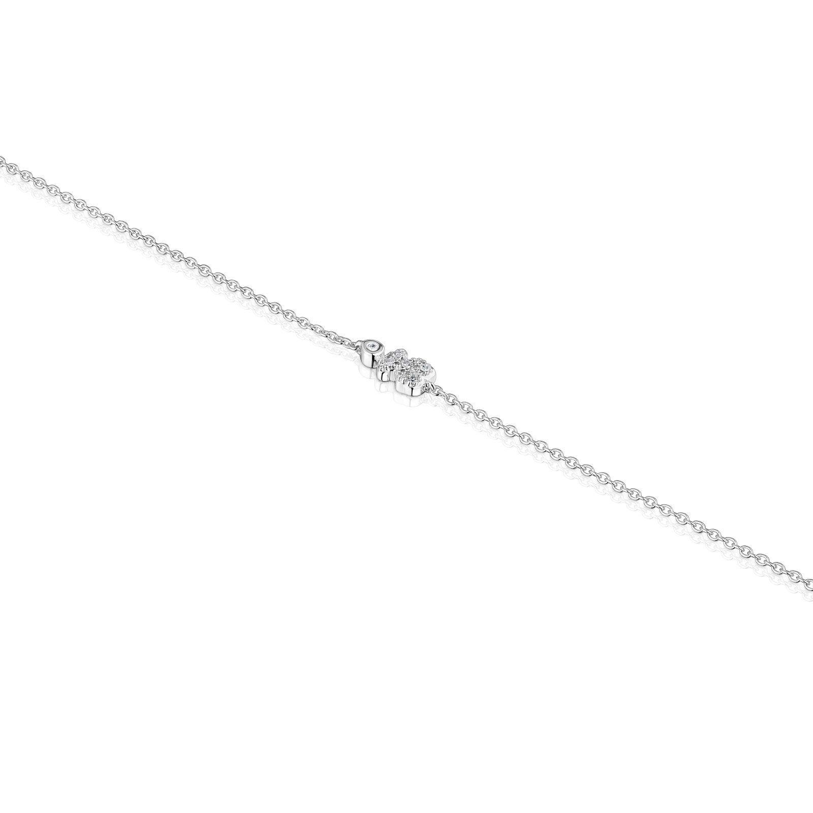 Pulsera cadena oso de oro blanco con diamantes TOUS Grain-2