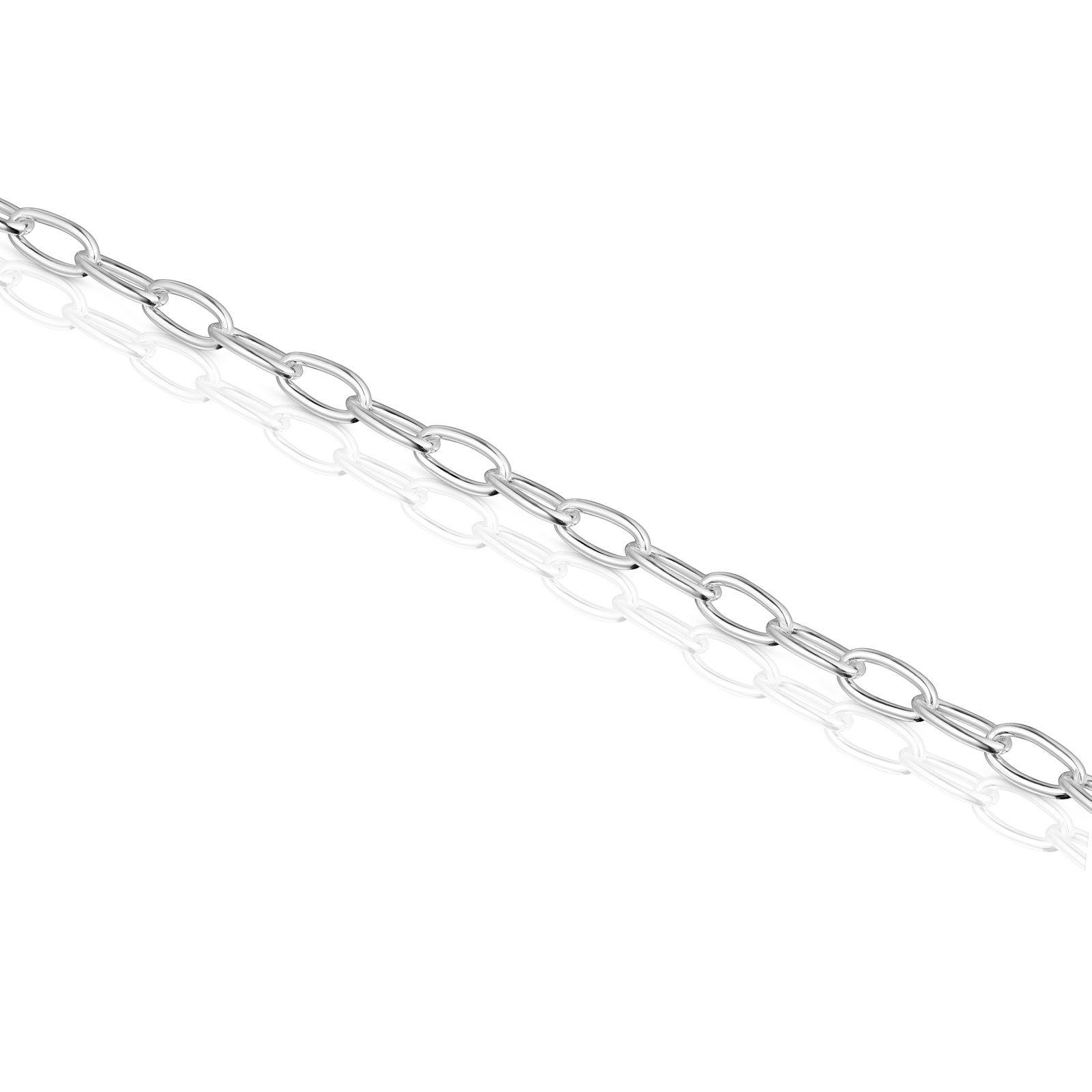 Pulsera cadena de plata Hold Oval-2